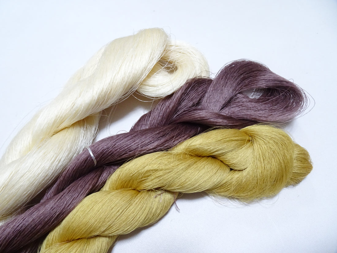 Japanese Vintage Kizome-Dyed Silk Thread 3sets 19005