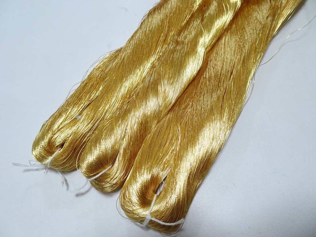 Special price!! Japanese Vintage Superb Gold Leaf Thread 3sets embroidery 3000M 16675  0.27mm