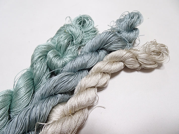 Japanese Vintage Strong Twisted Silk Thread 3sets Embroidery & Weaving 17598