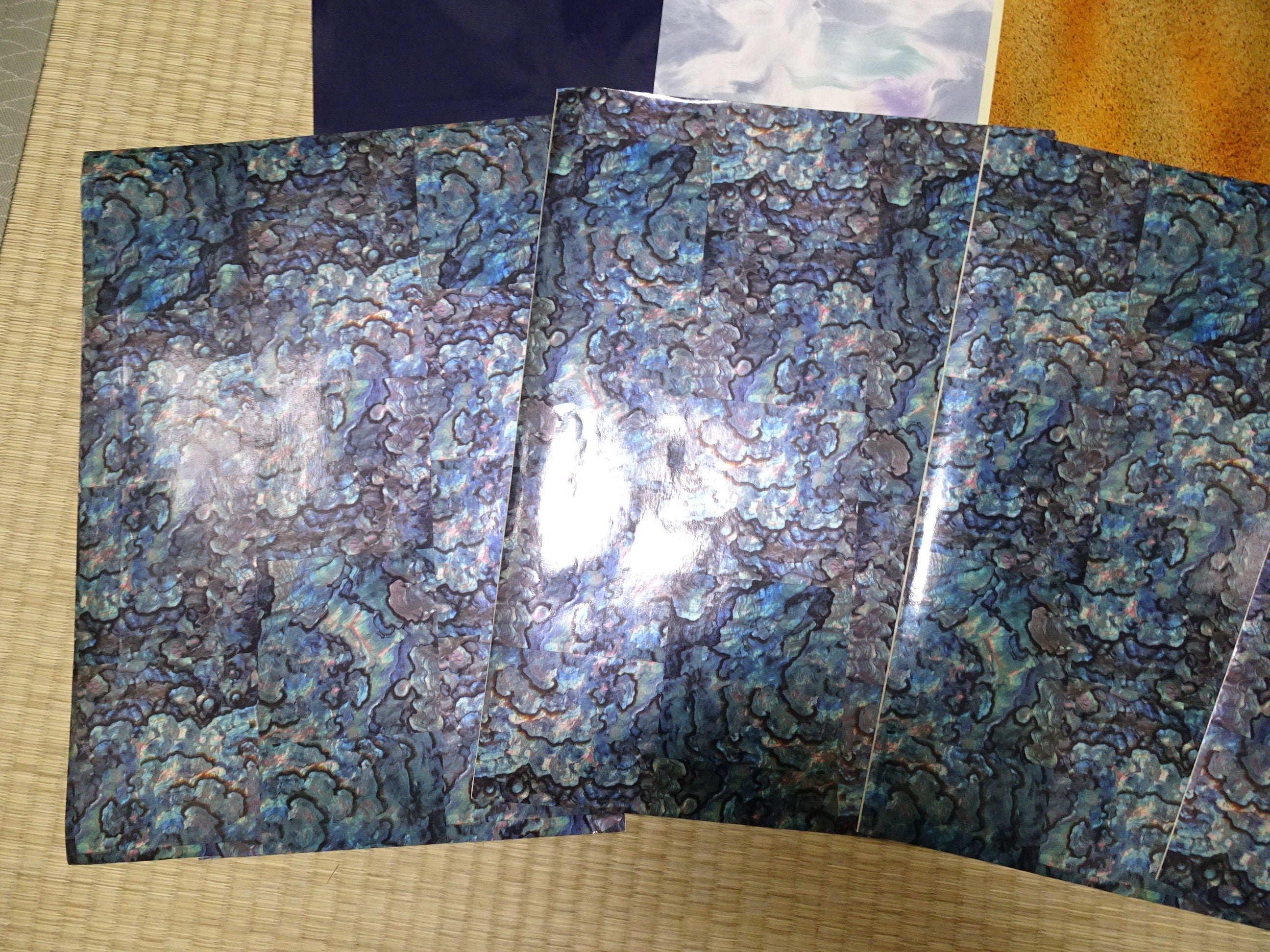 Japanese Vintage Rare Hikibaku Washi Paper 10 sheets 10396