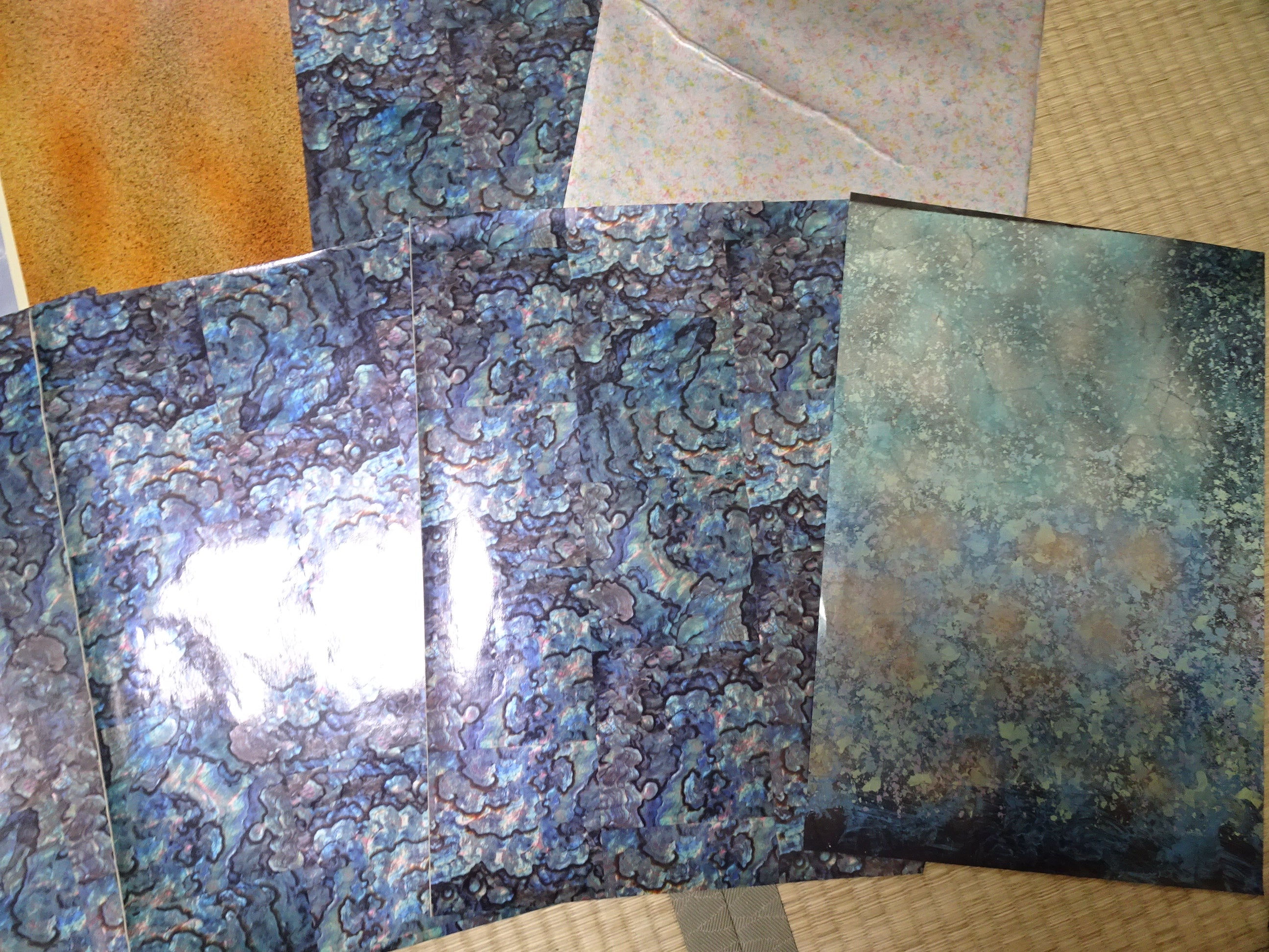 Japanese Vintage Rare Hikibaku Washi Paper 10 sheets 10396