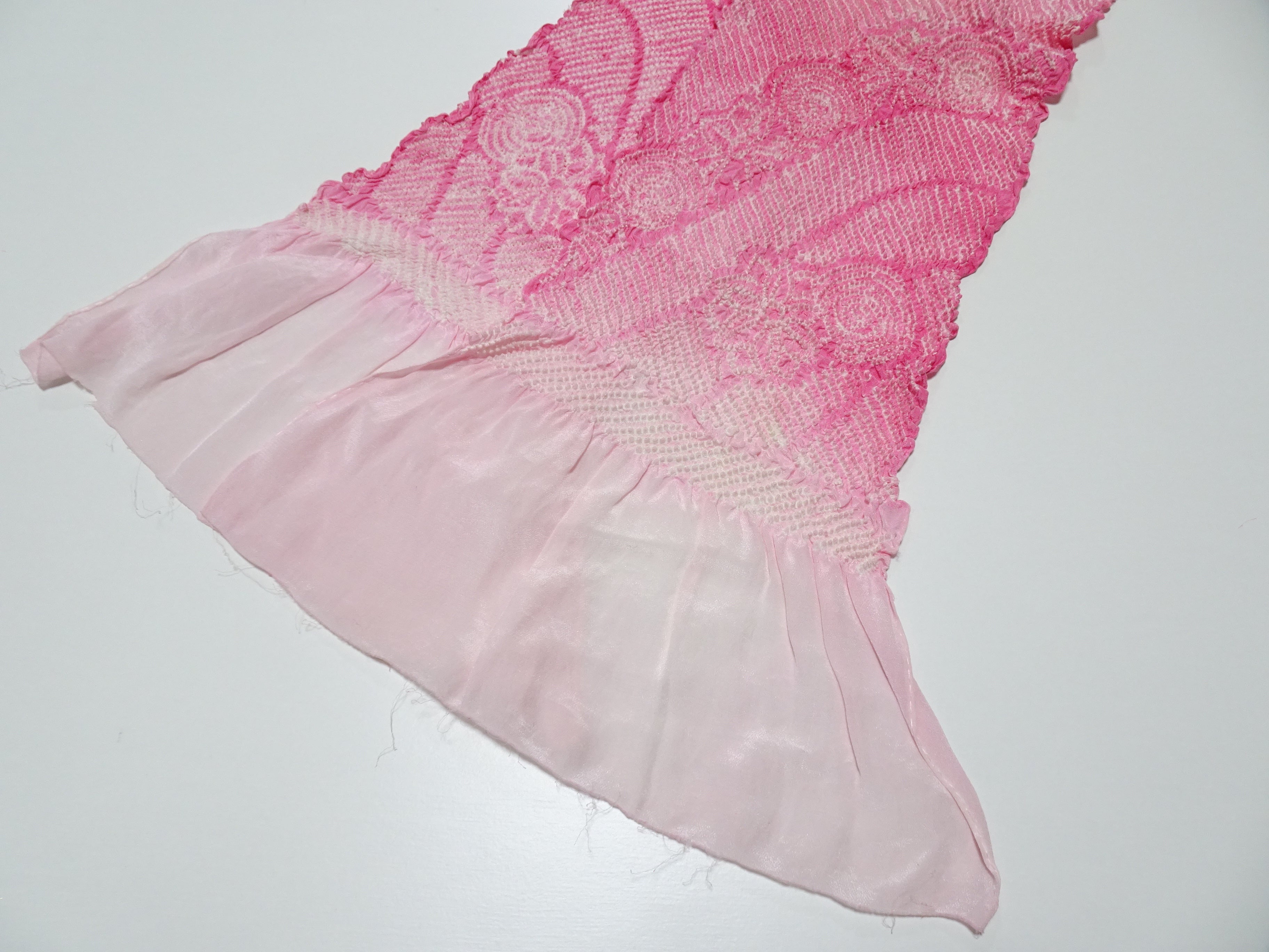 Japanese Kimono Silk Obi Age Shibori  18082