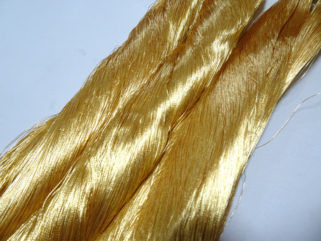 Special price!! Japanese Vintage Superb Gold Leaf Thread 3sets embroidery 3000M 16675  0.27mm