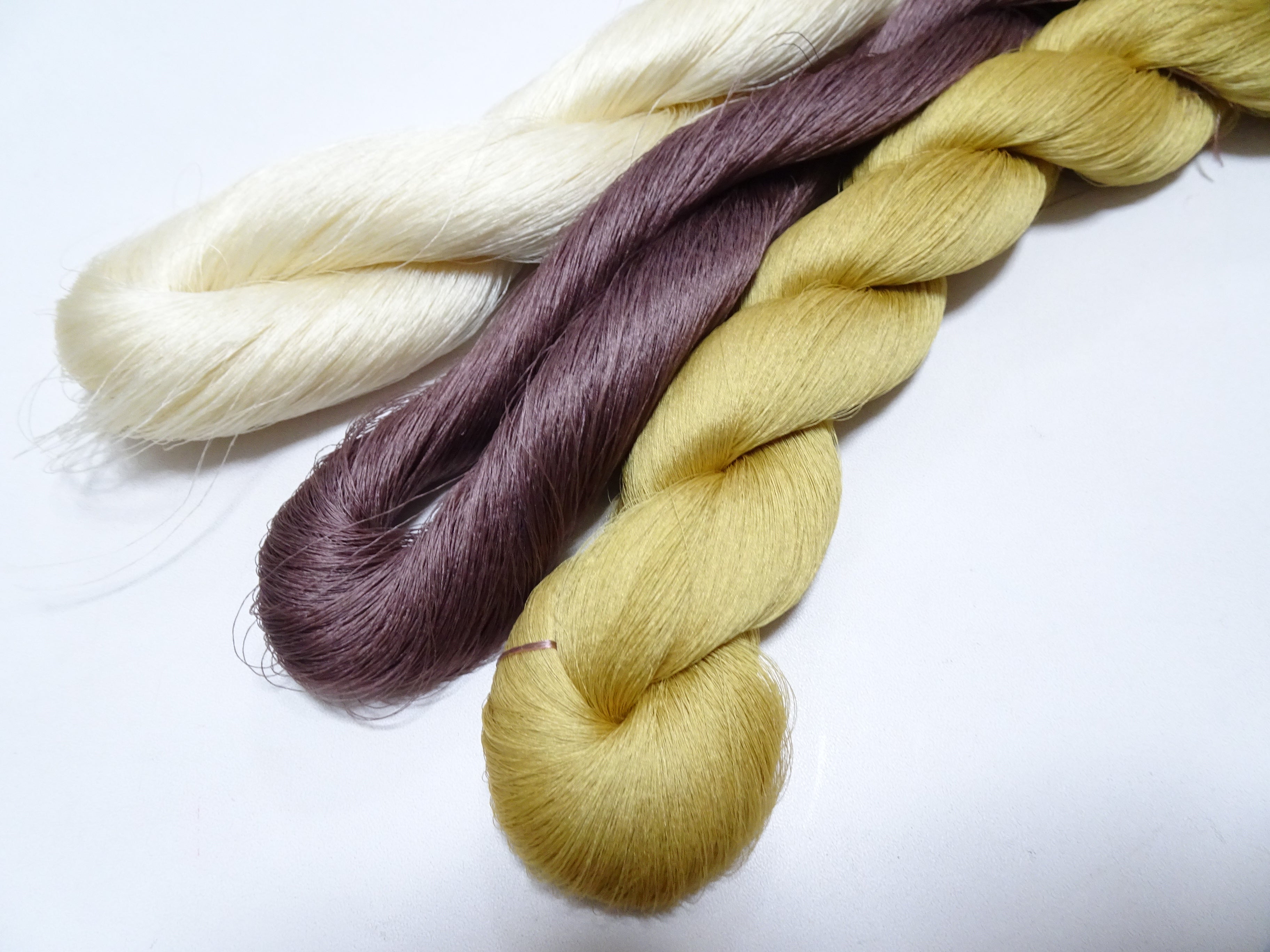 Japanese Vintage Kizome-Dyed Silk Thread 3sets 19005
