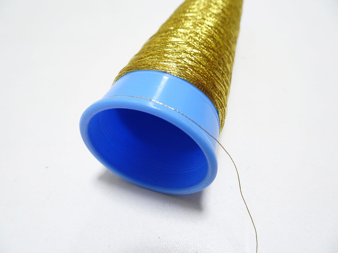 Special price! Japanese vintage rare Superb 24K gold leaf thread 100M embroidery 1 washable  0.16mm
