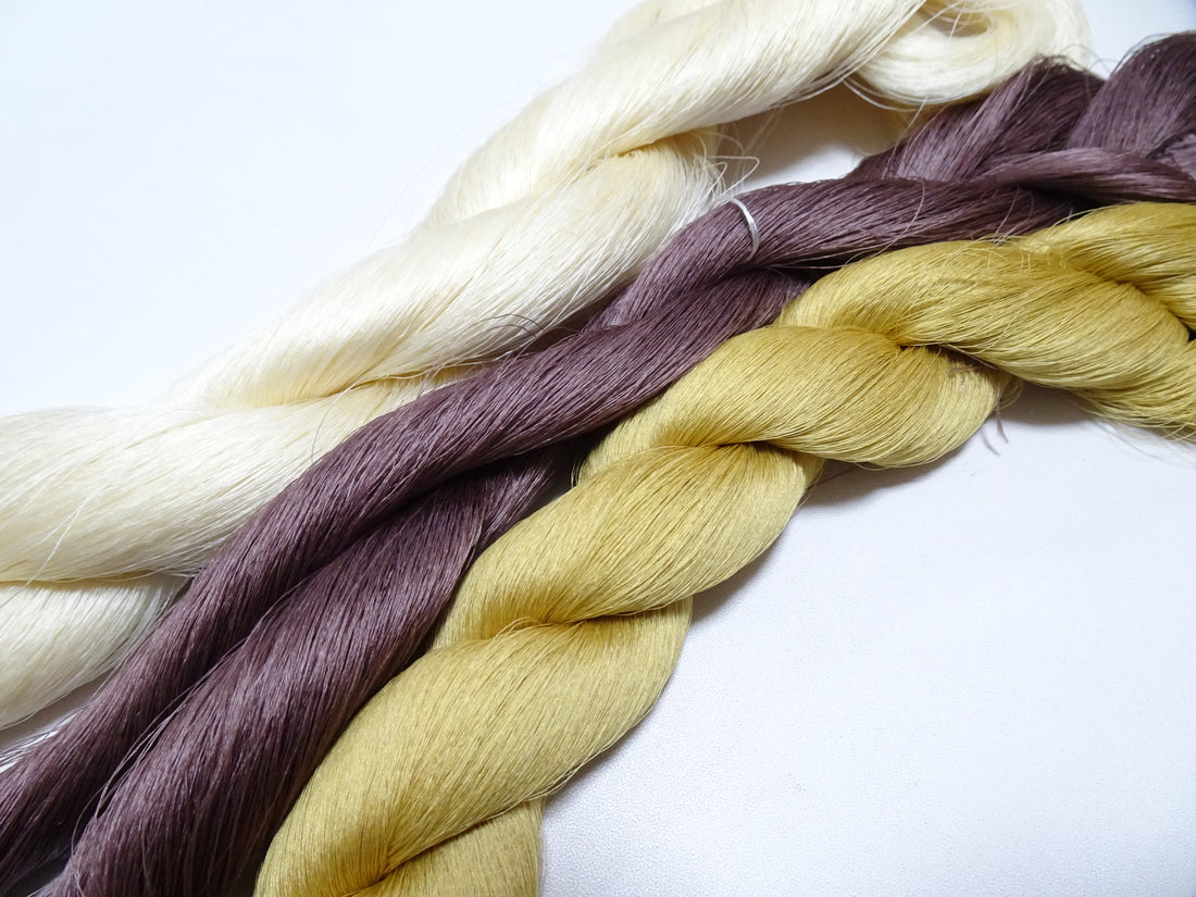 Japanese Vintage Kizome-Dyed Silk Thread 3sets 19005