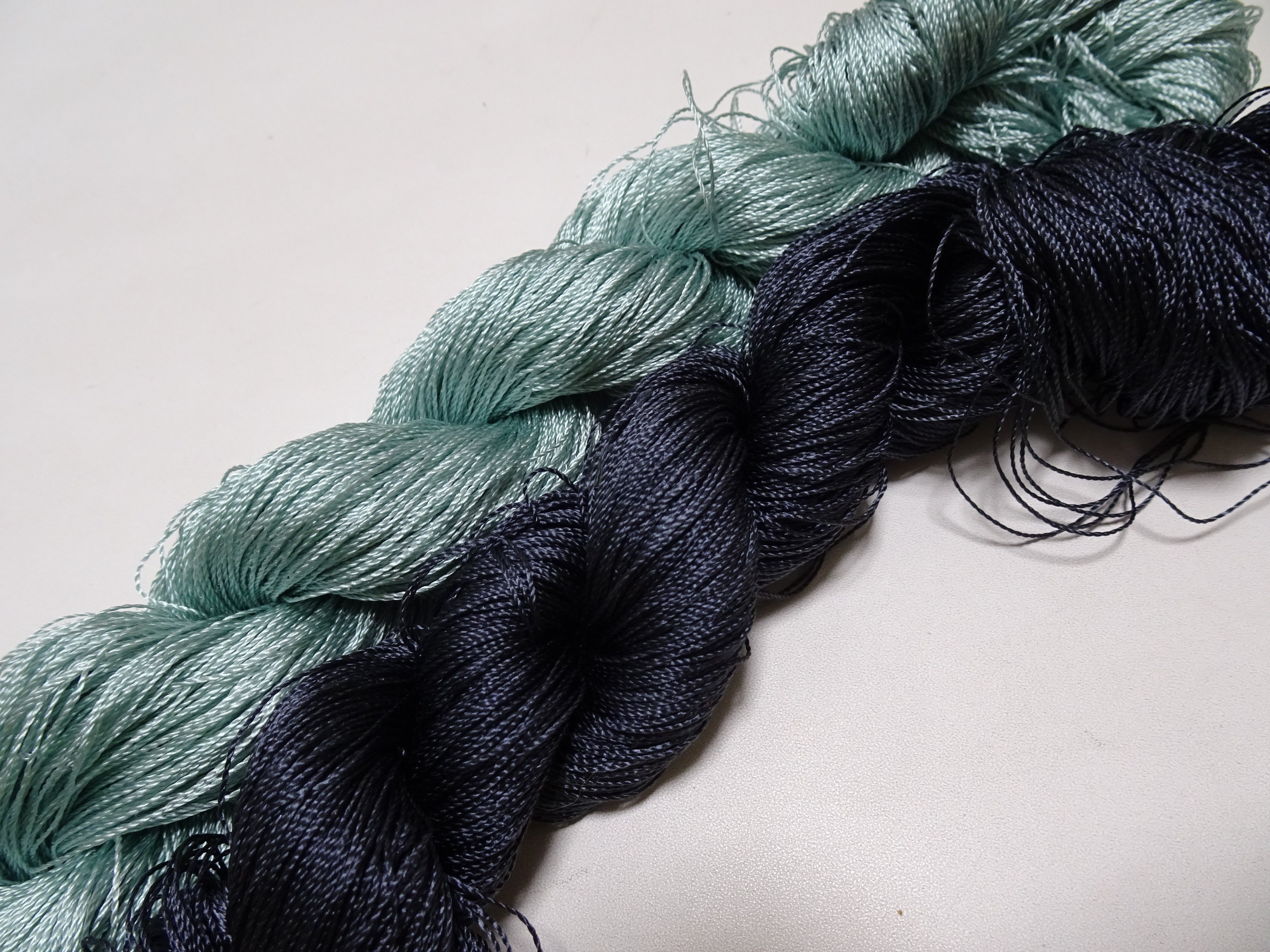 Japanese Vintage Twisted Silk Thread 2sets Embroidery & Weaving 17800