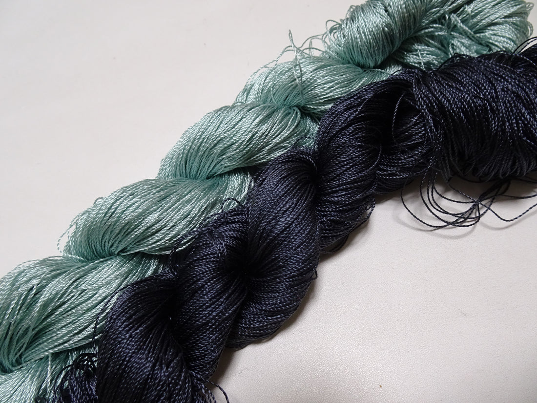 Japanese Vintage Twisted Silk Thread 2sets Embroidery & Weaving 17800