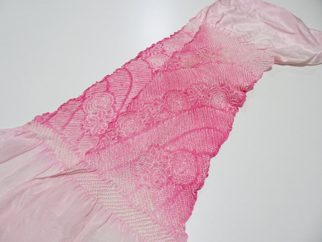 Japanese Kimono Silk Obi Age Shibori  18082