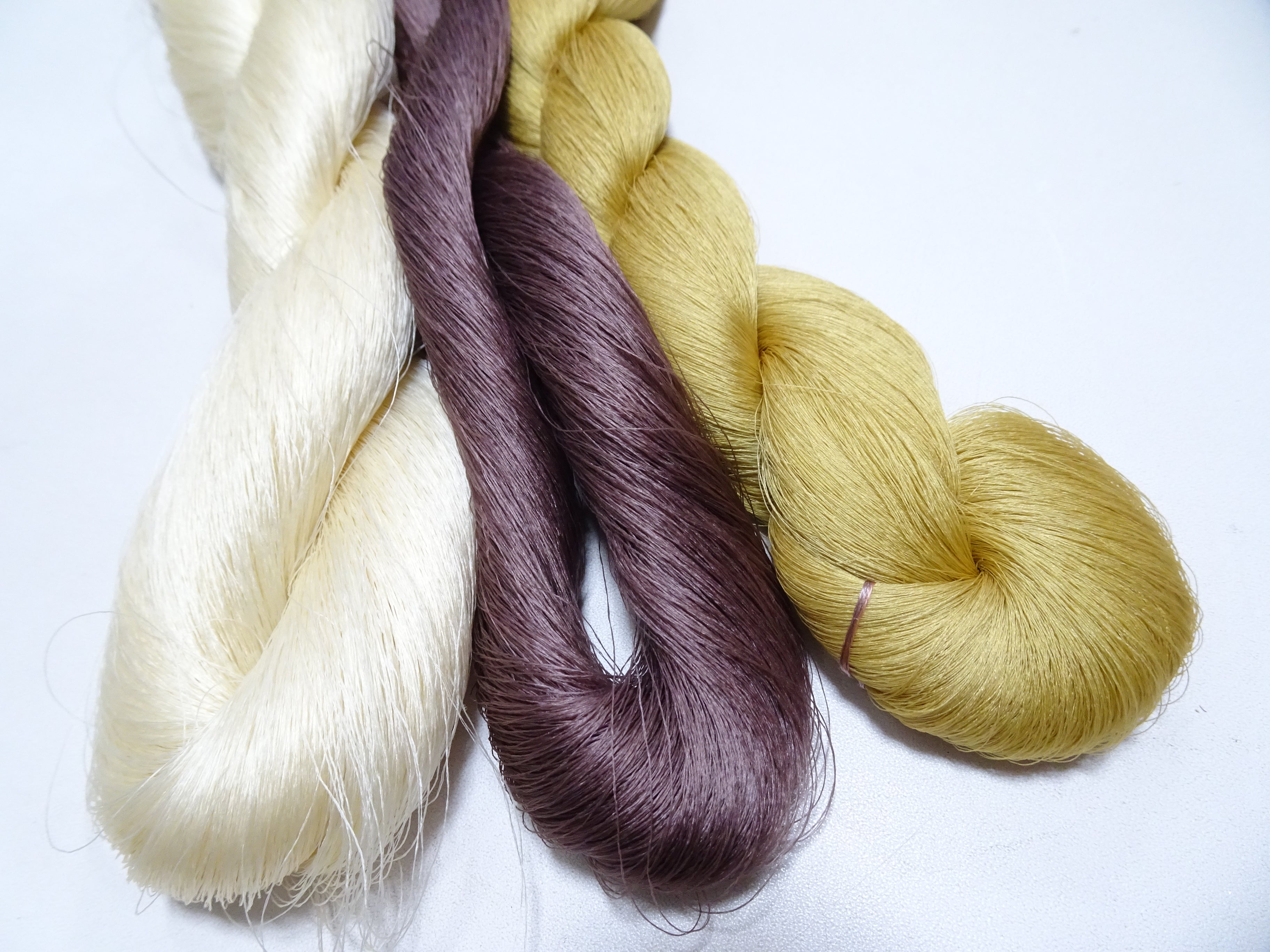 Japanese Vintage Kizome-Dyed Silk Thread 3sets 19005
