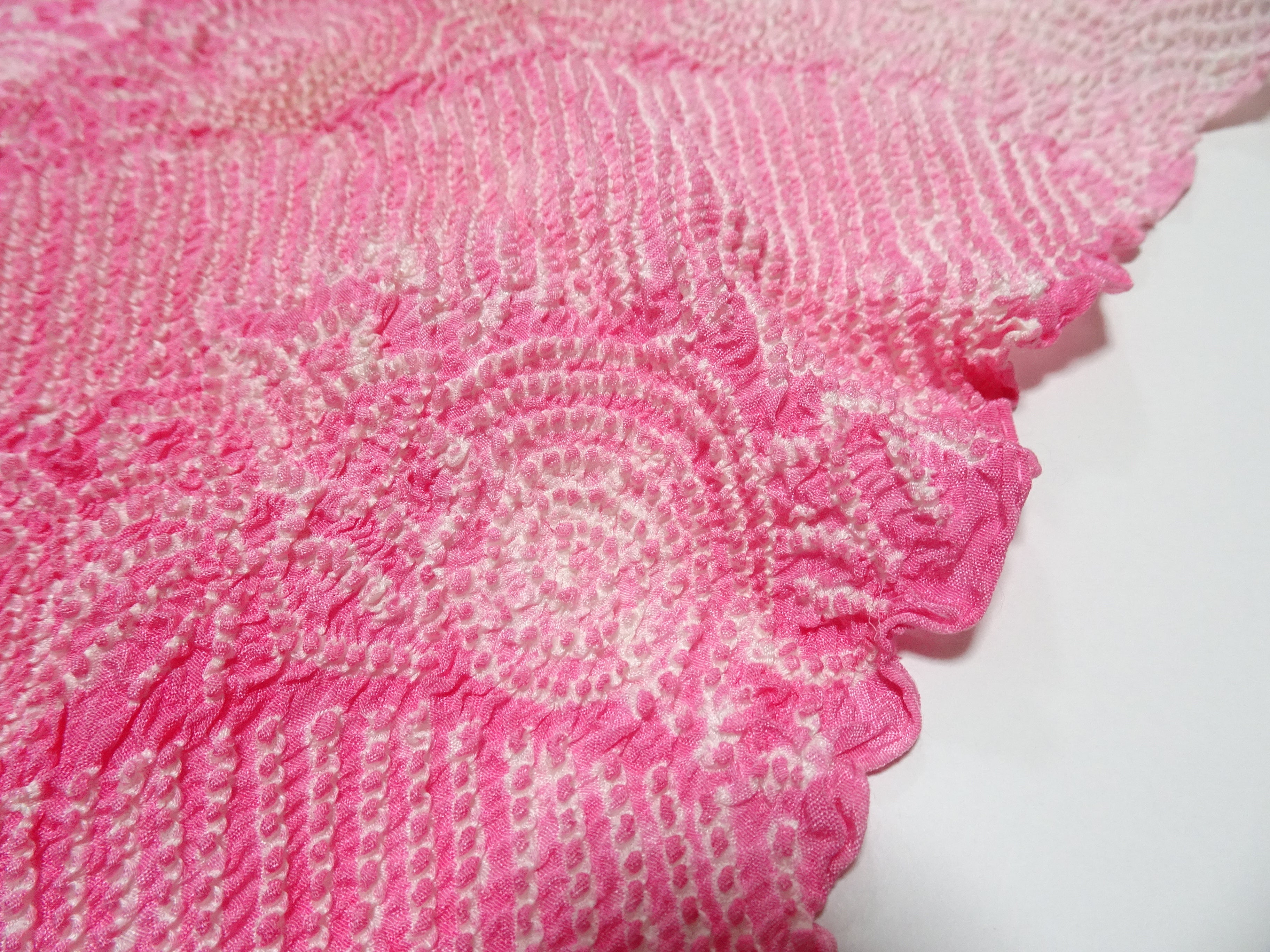 Japanese Kimono Silk Obi Age Shibori  18082