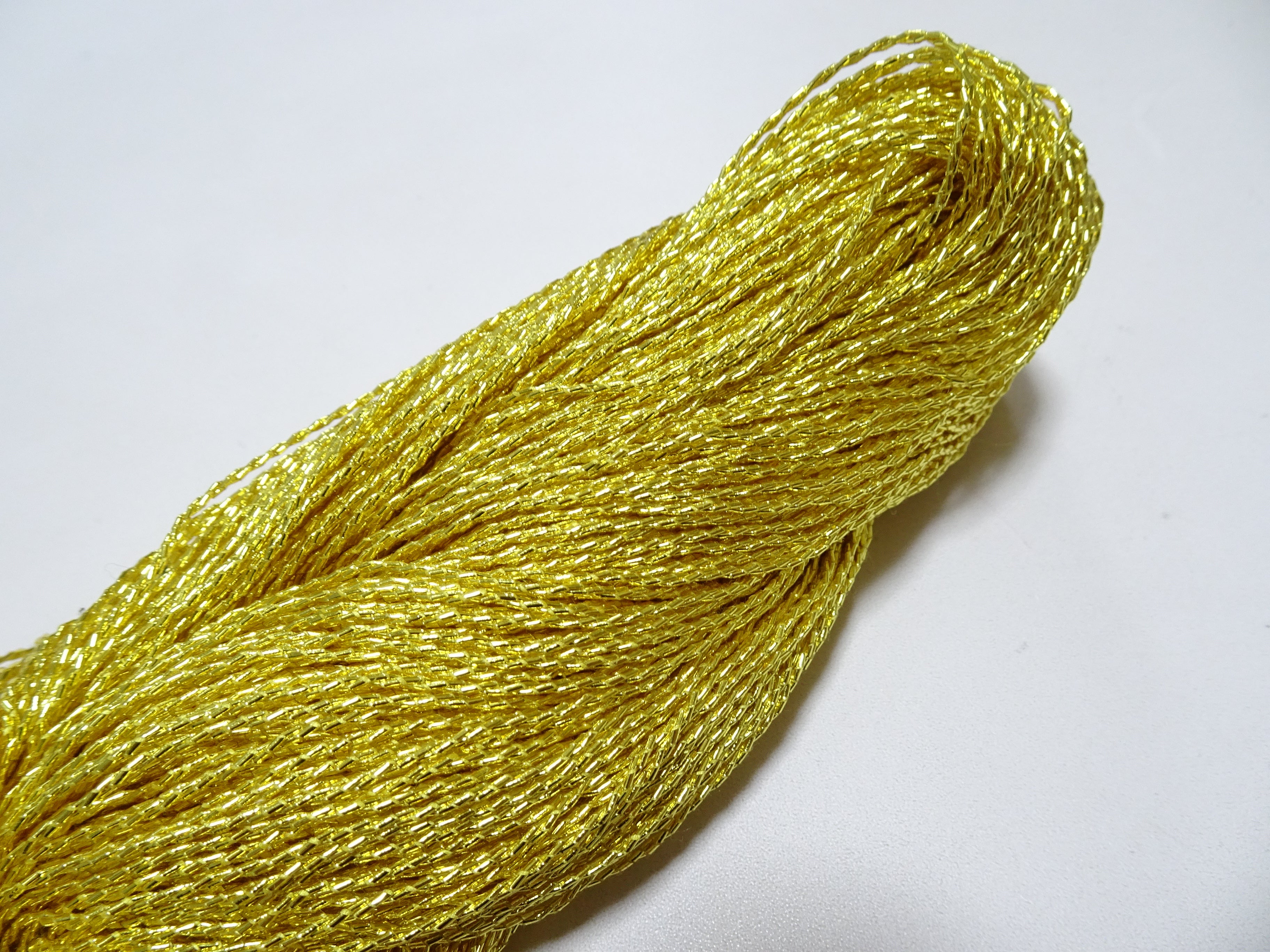 Special price!!　Japanese Vintage Rare Double Twist Gold leaf thread Embroidery 500M 1.30mm 16676