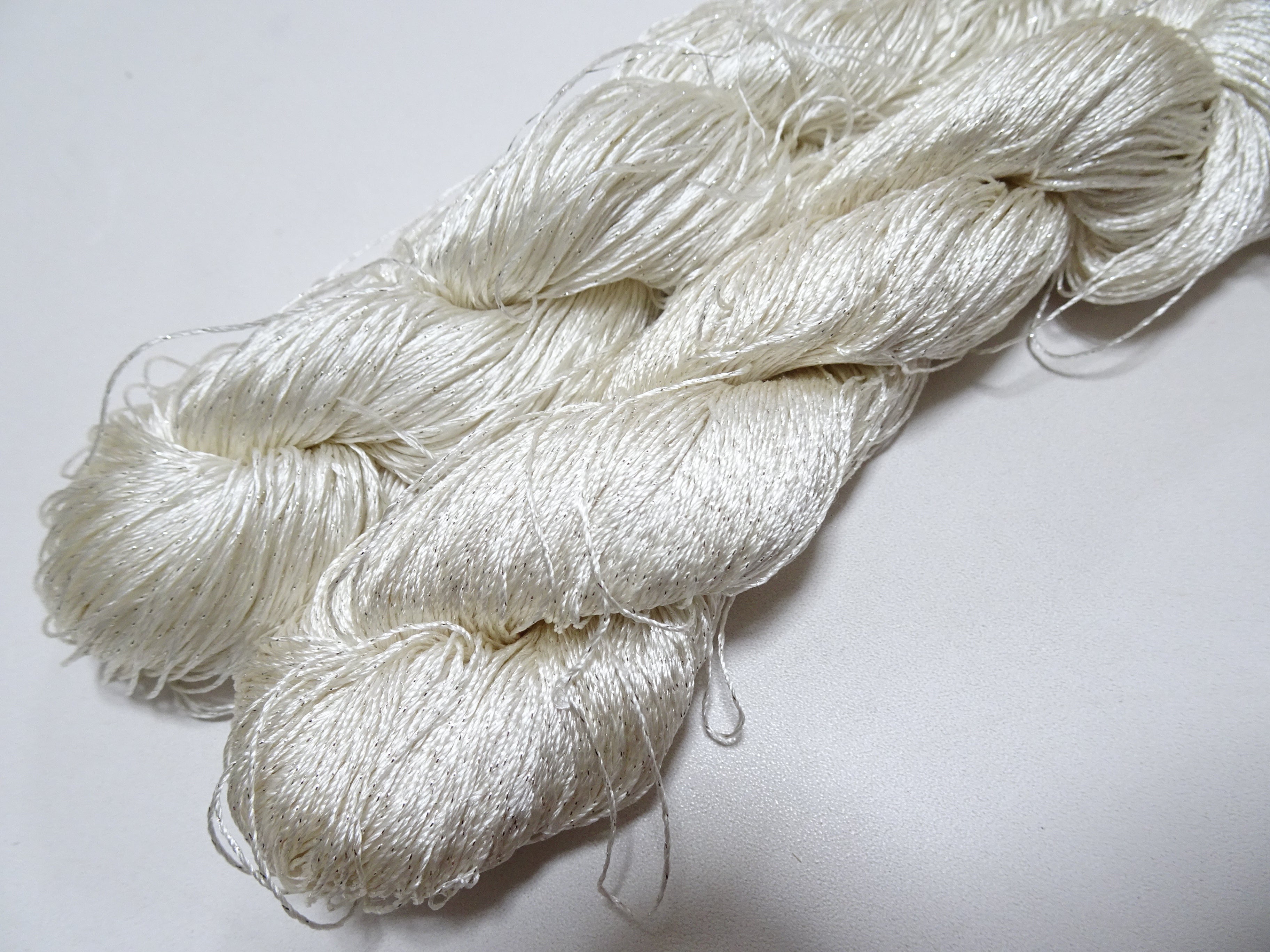 Japanese Vintage High Class Rare Silk Thread 2sets Mixture of Silver embroidery 15982
