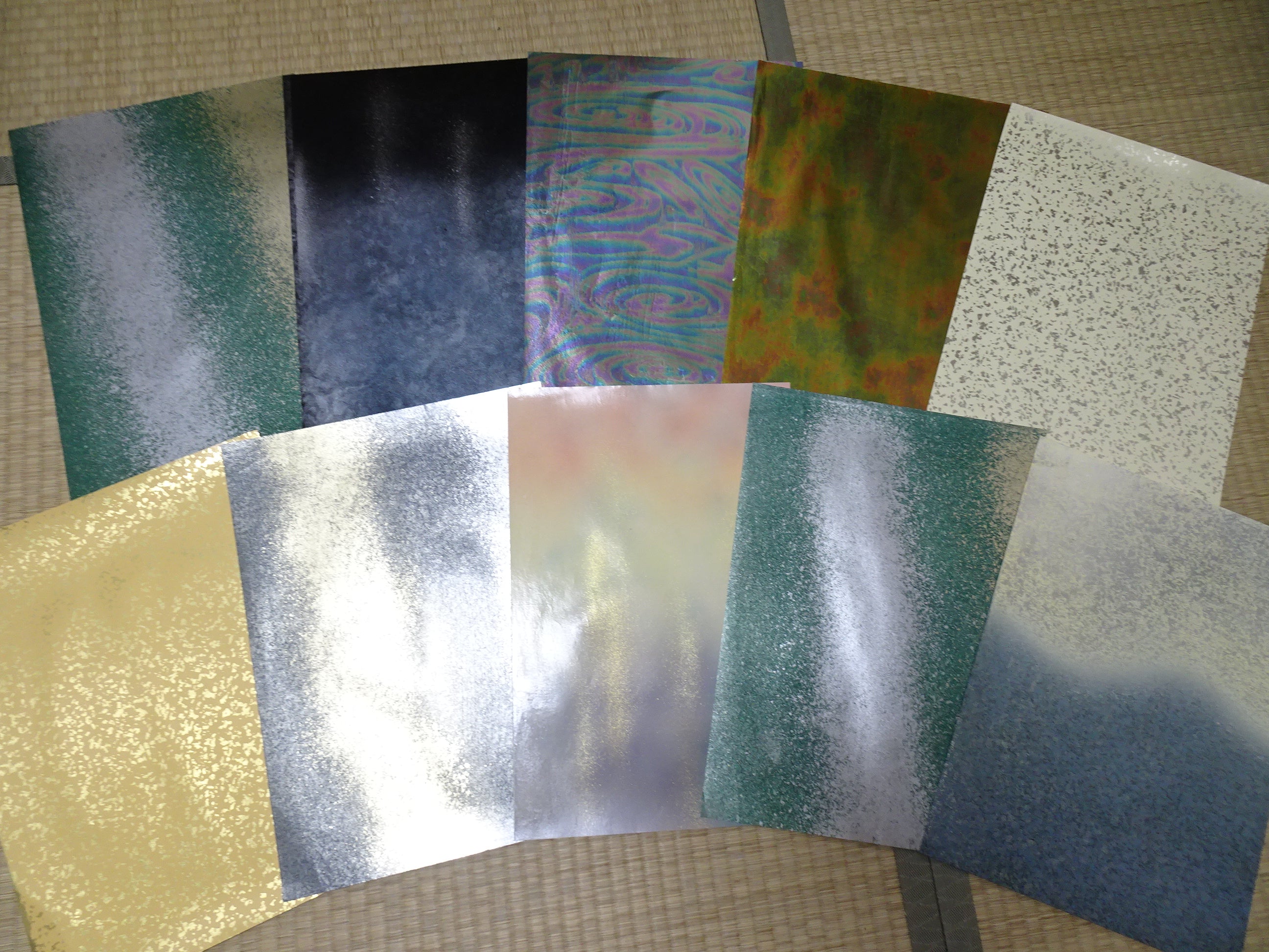 Japanese Vintage Rare Hikibaku Washi Paper 10 sheets 10397