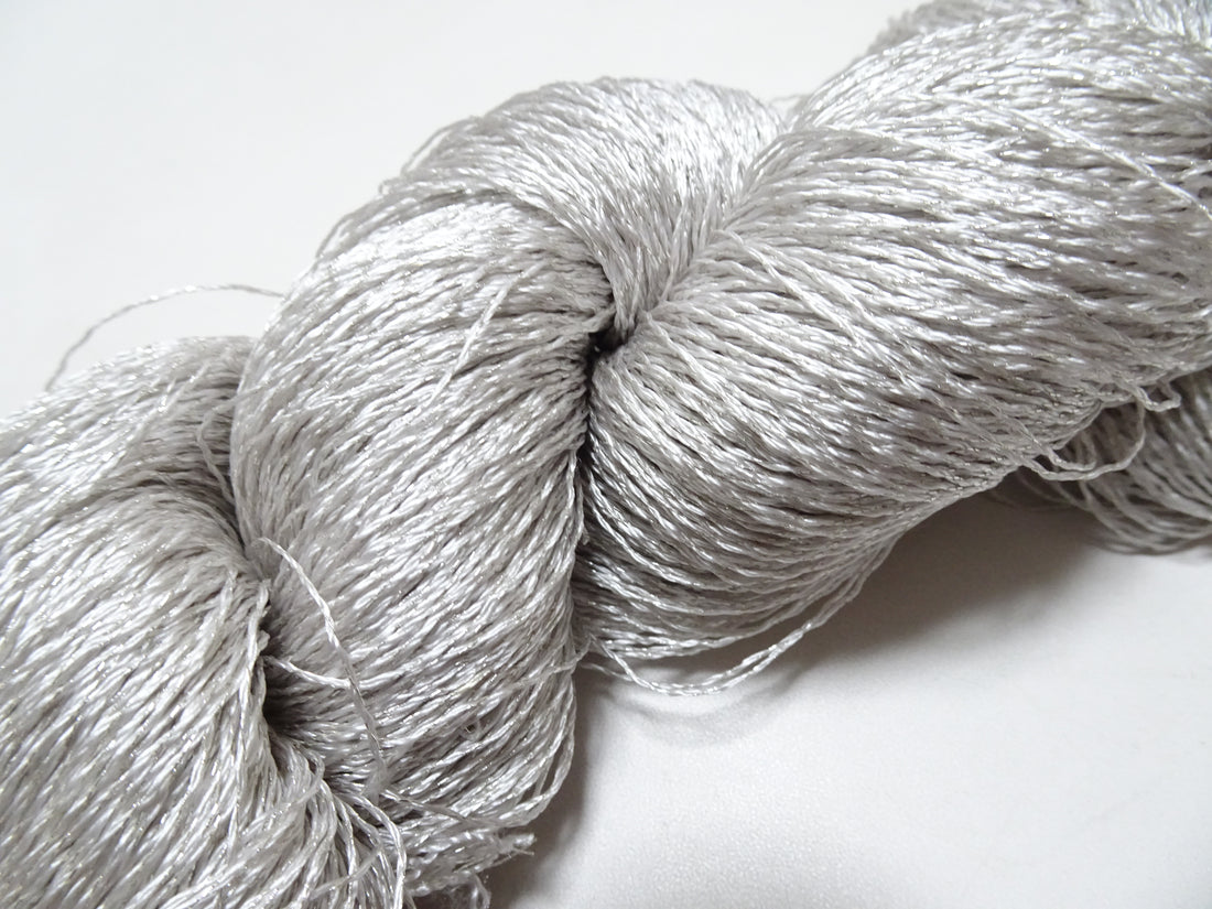 Japanese Vintage High Class Rare Silk Thread Mixture of Silvert embroidery 18494
