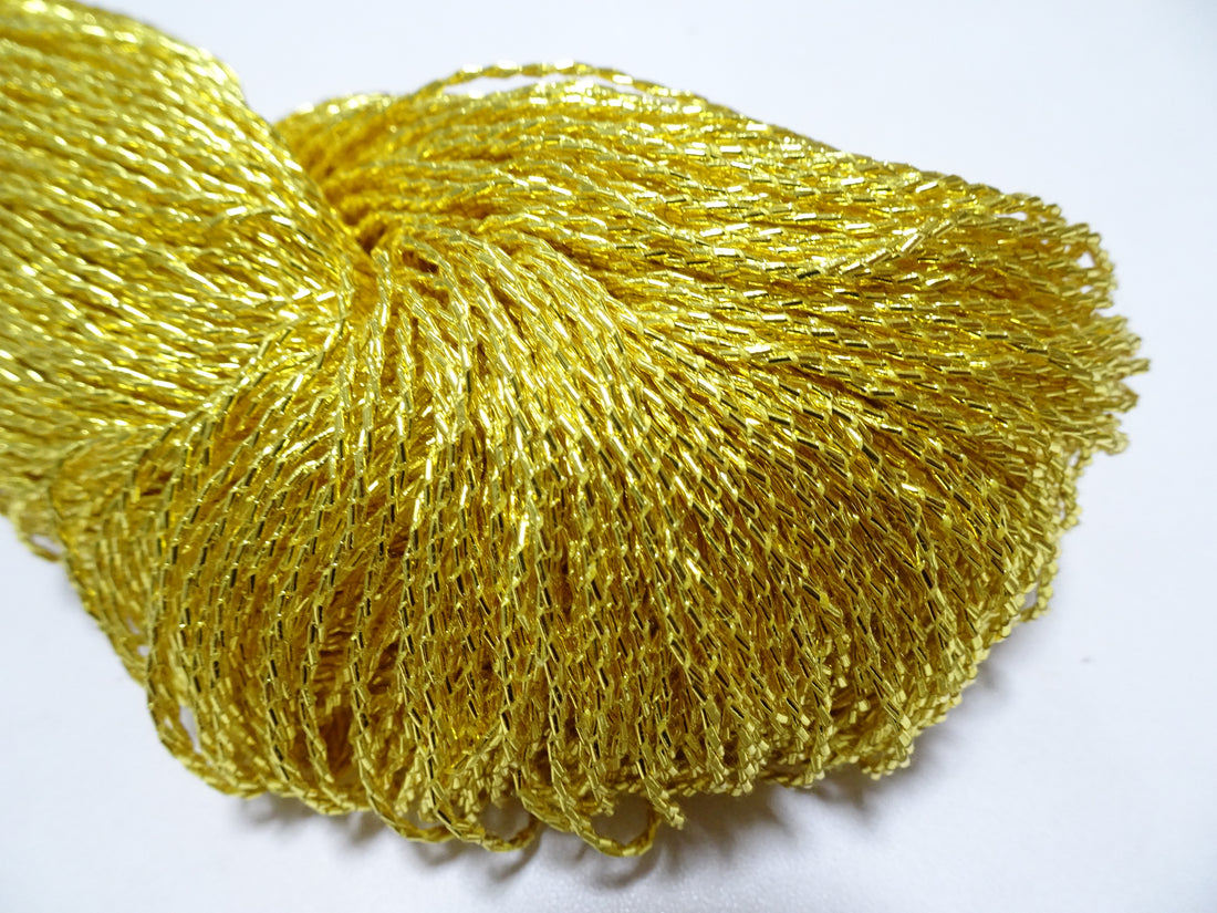 Special price!!　Japanese Vintage Rare Double Twist Gold leaf thread Embroidery 500M 1.30mm 16676