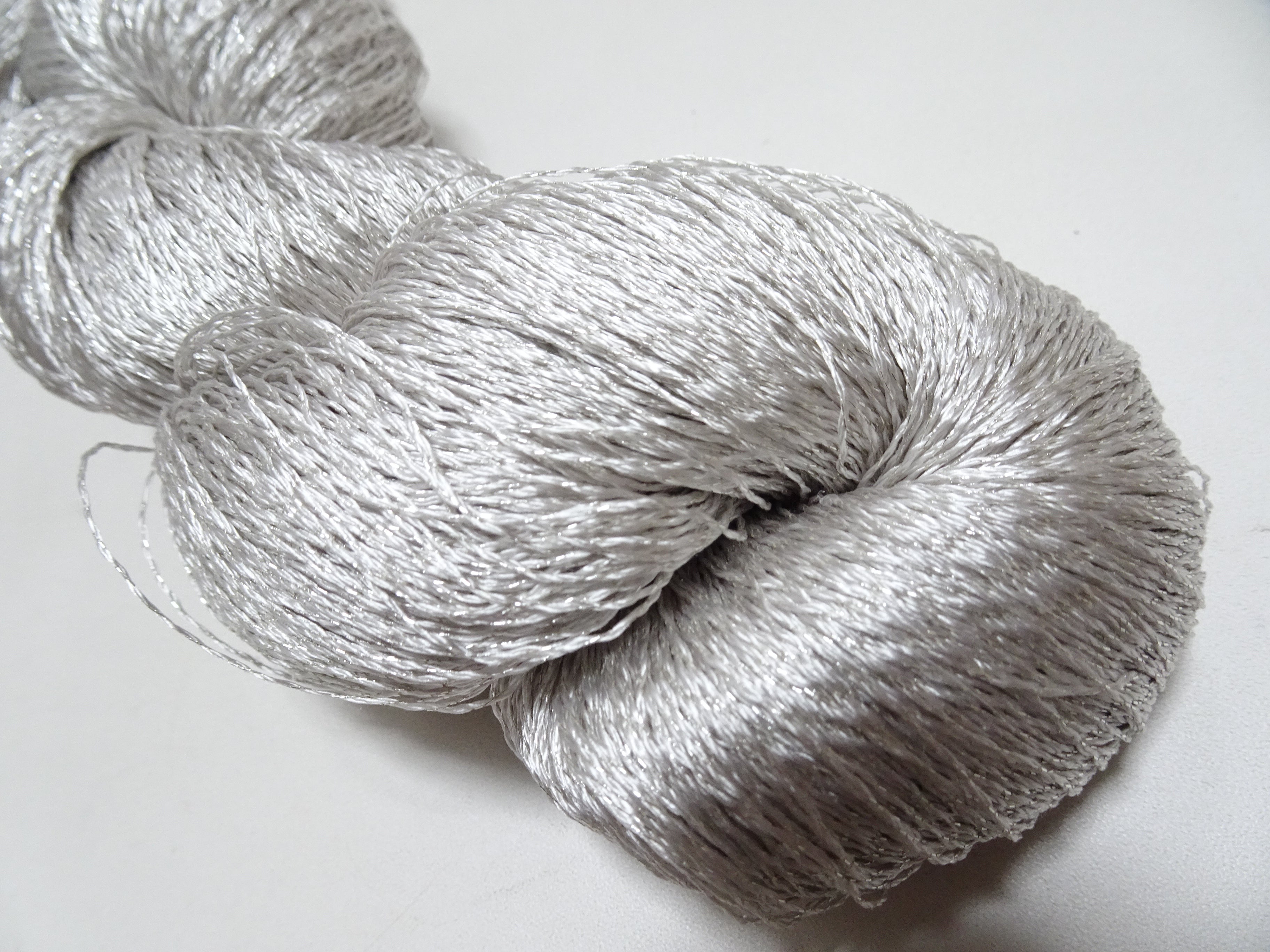 Japanese Vintage High Class Rare Silk Thread Mixture of Silvert embroidery 18494