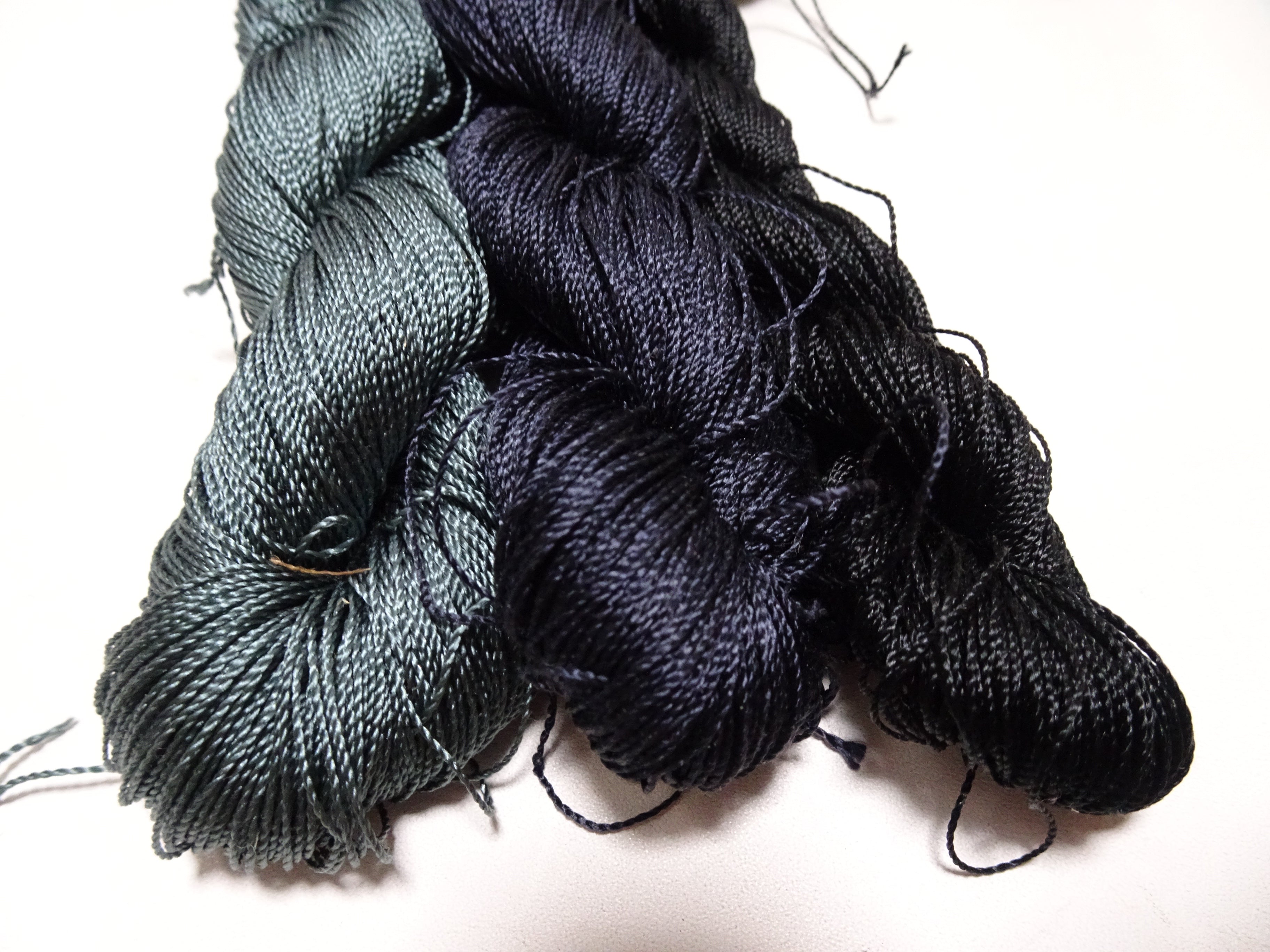 Japanese Vintage Strong Twisted Silk Thread 3sets Embroidery & Weaving 17599