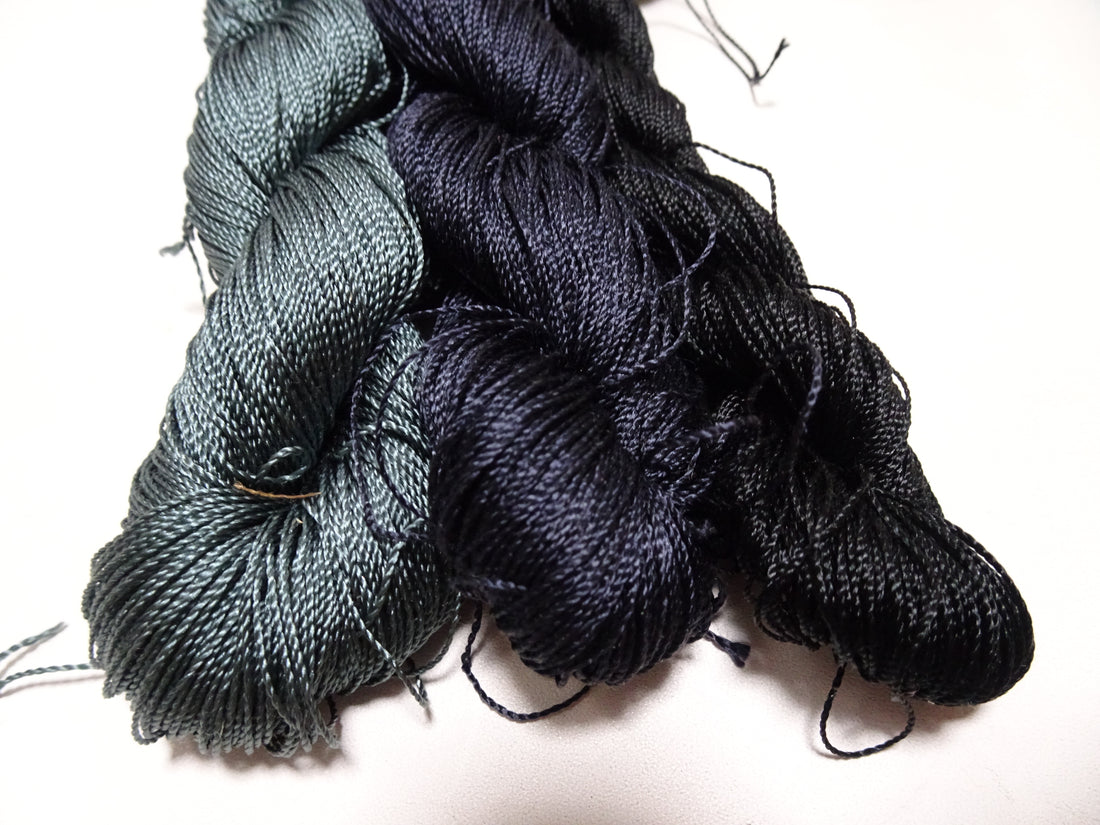 Japanese Vintage Strong Twisted Silk Thread 3sets Embroidery & Weaving 17599