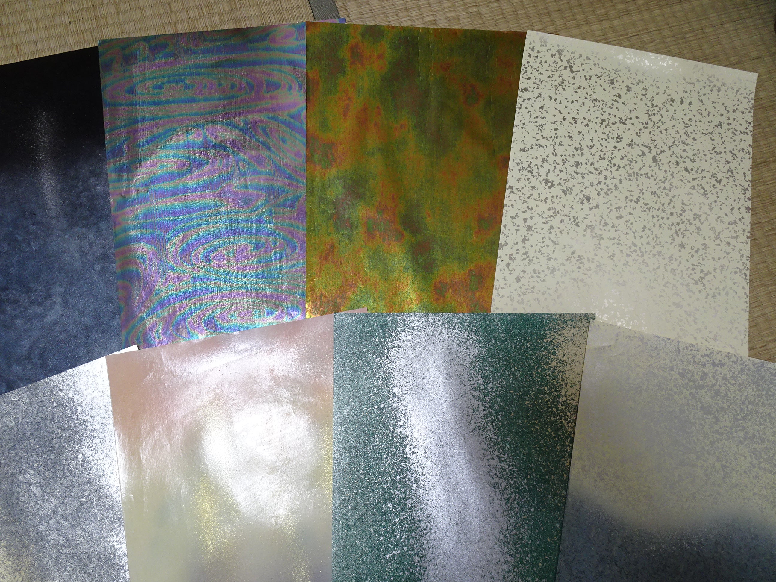 Japanese Vintage Rare Hikibaku Washi Paper 10 sheets 10397