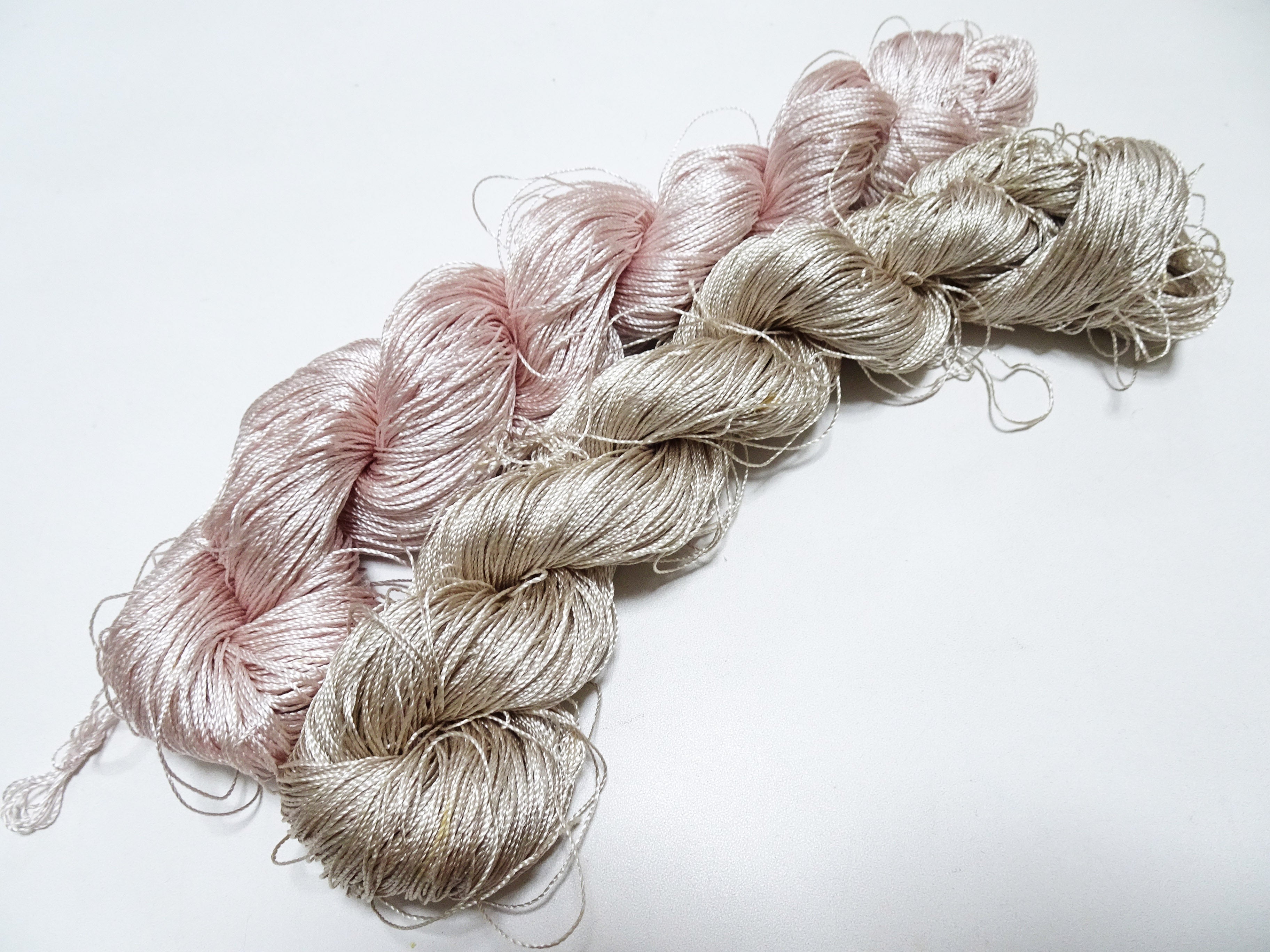Japanese Vintage Twisted Silk Thread 2sets Embroidery & Weaving 17802
