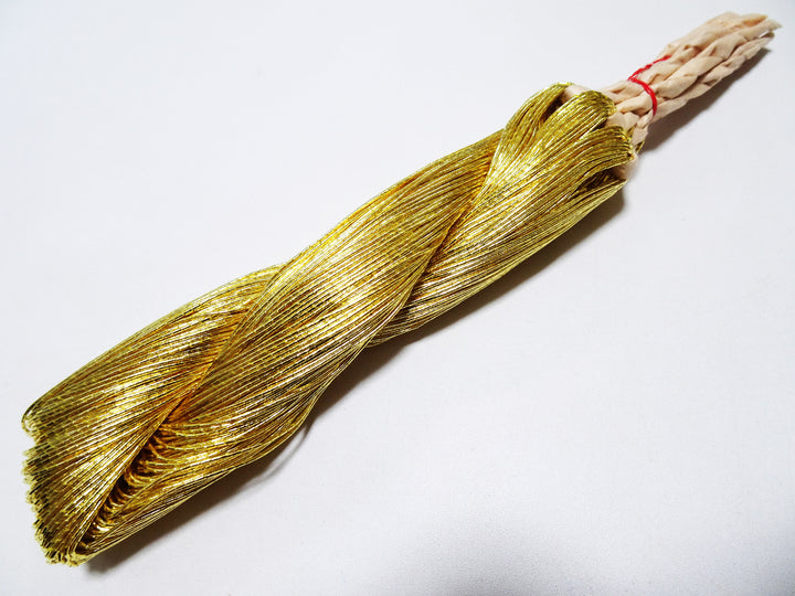 Special price!Japanese vintage rare Superb 24K gold leaf thread embroidery 10  0.65mm