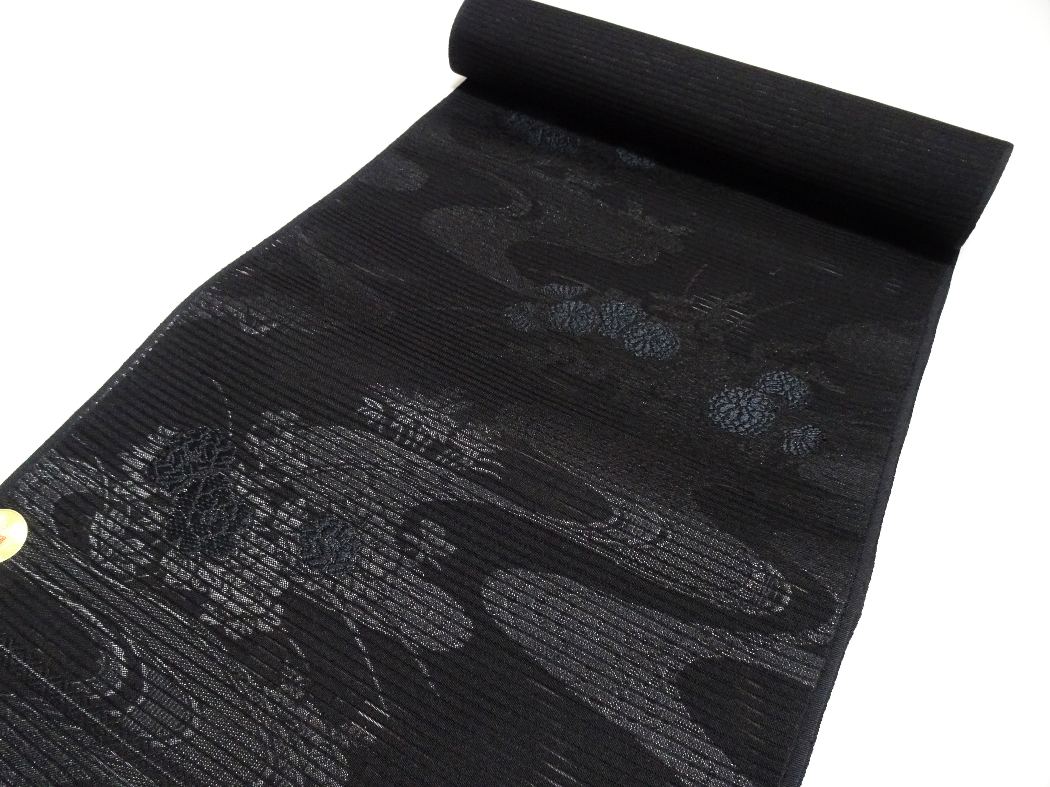 Japanese Ro Silk Bolts  Black / Omi Dyeing 17504
