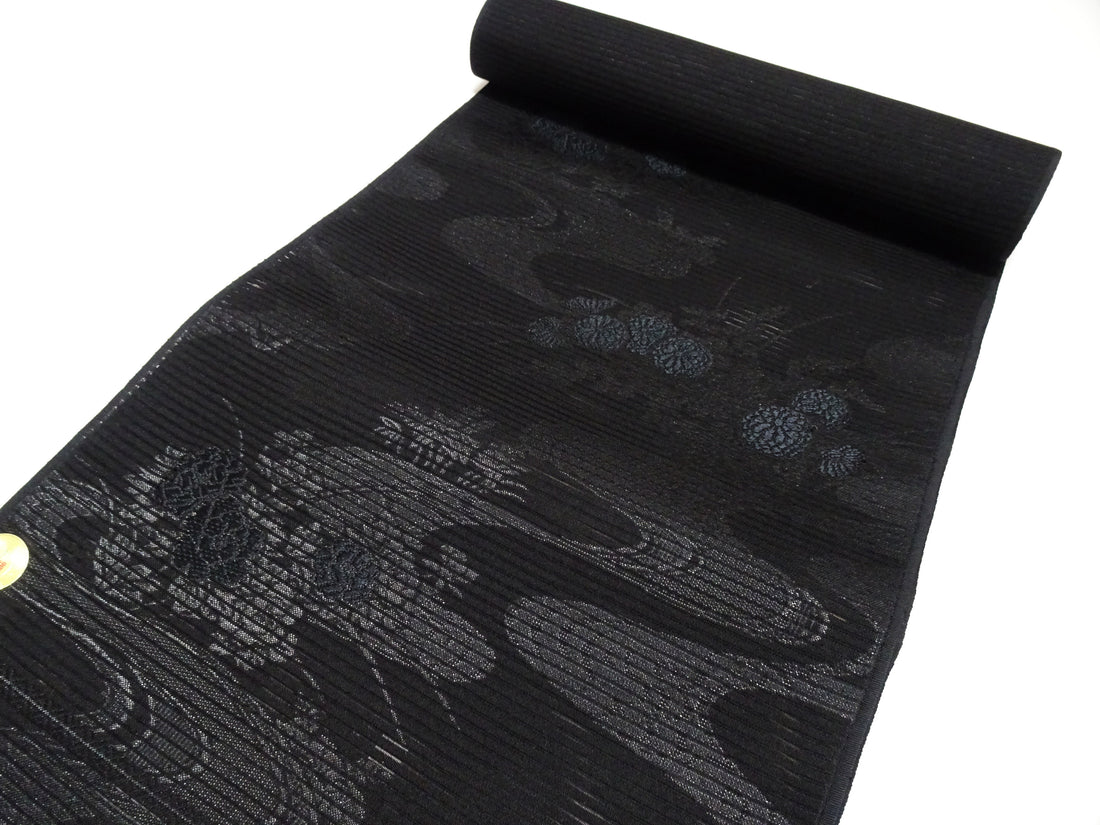 Japanese Ro Silk Bolts  Black / Omi Dyeing 17504
