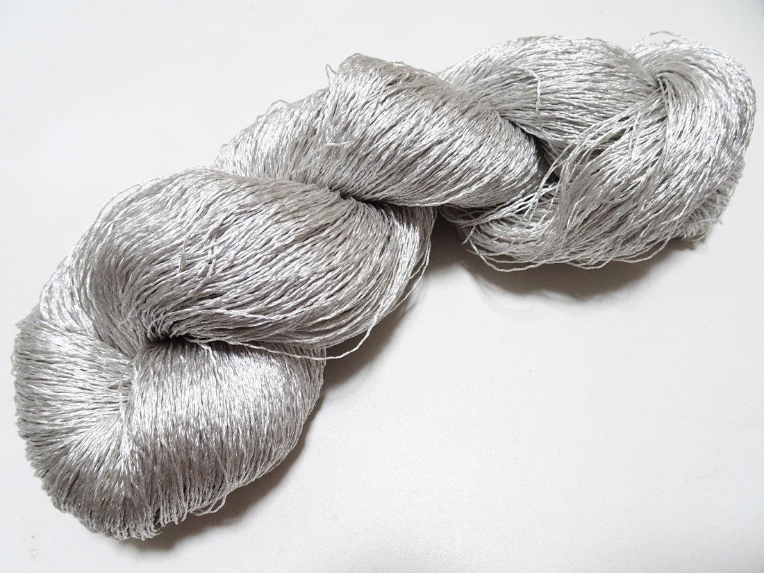 Japanese Vintage High Class Rare Silk Thread Mixture of Silvert embroidery 18495
