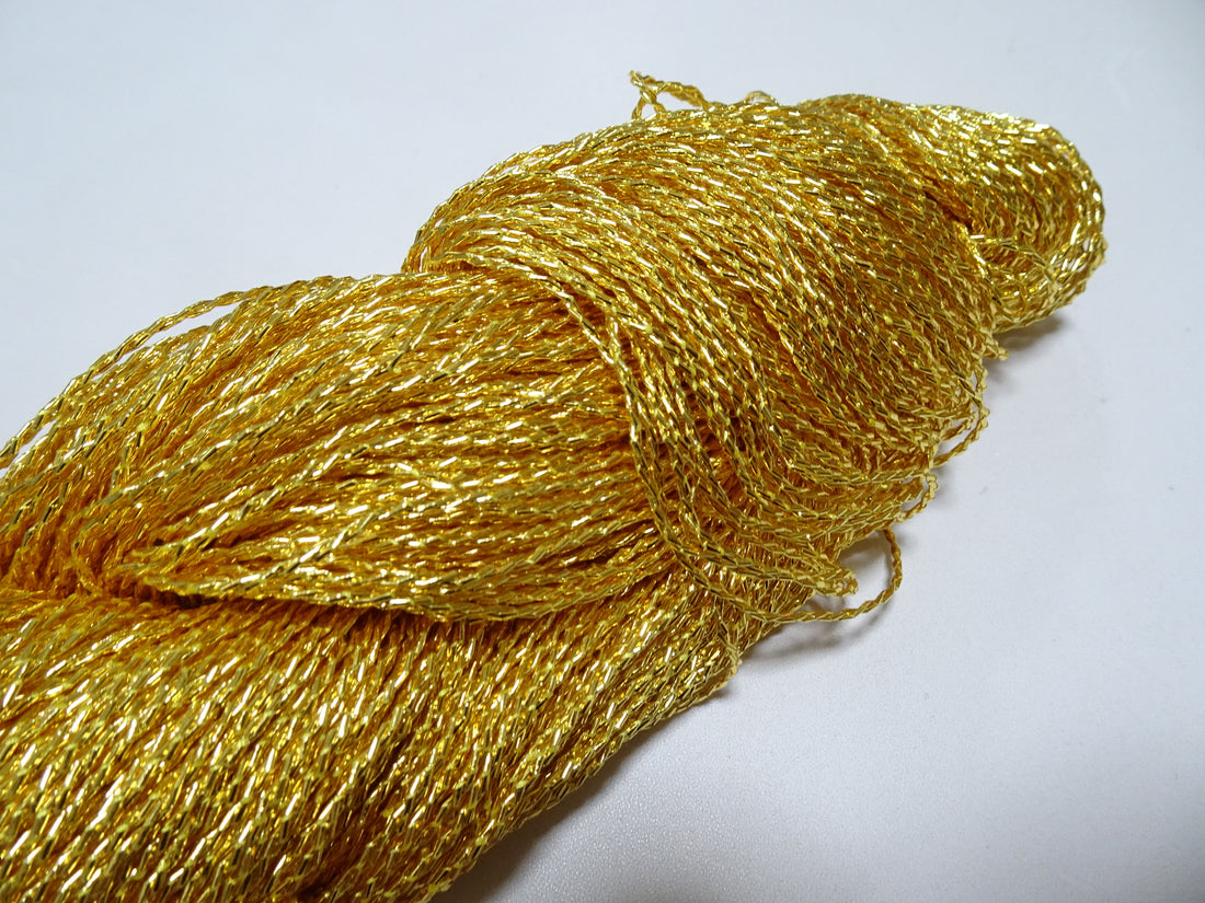 Special price!!　Japanese Vintage Rare Double Twist Gold leaf thread Embroidery 500M 1.30mm 16677