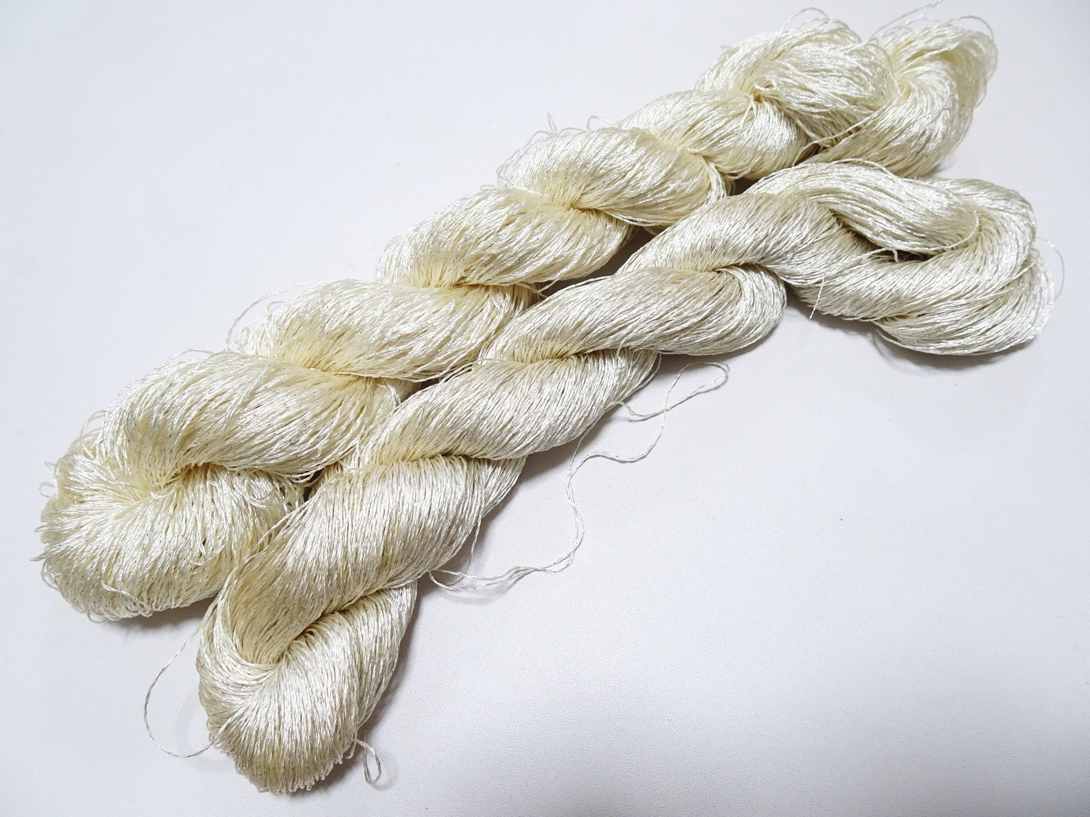 Japanese Vintage High Class Rare Silk Thread 2sets Mixture of Silver embroidery 15983