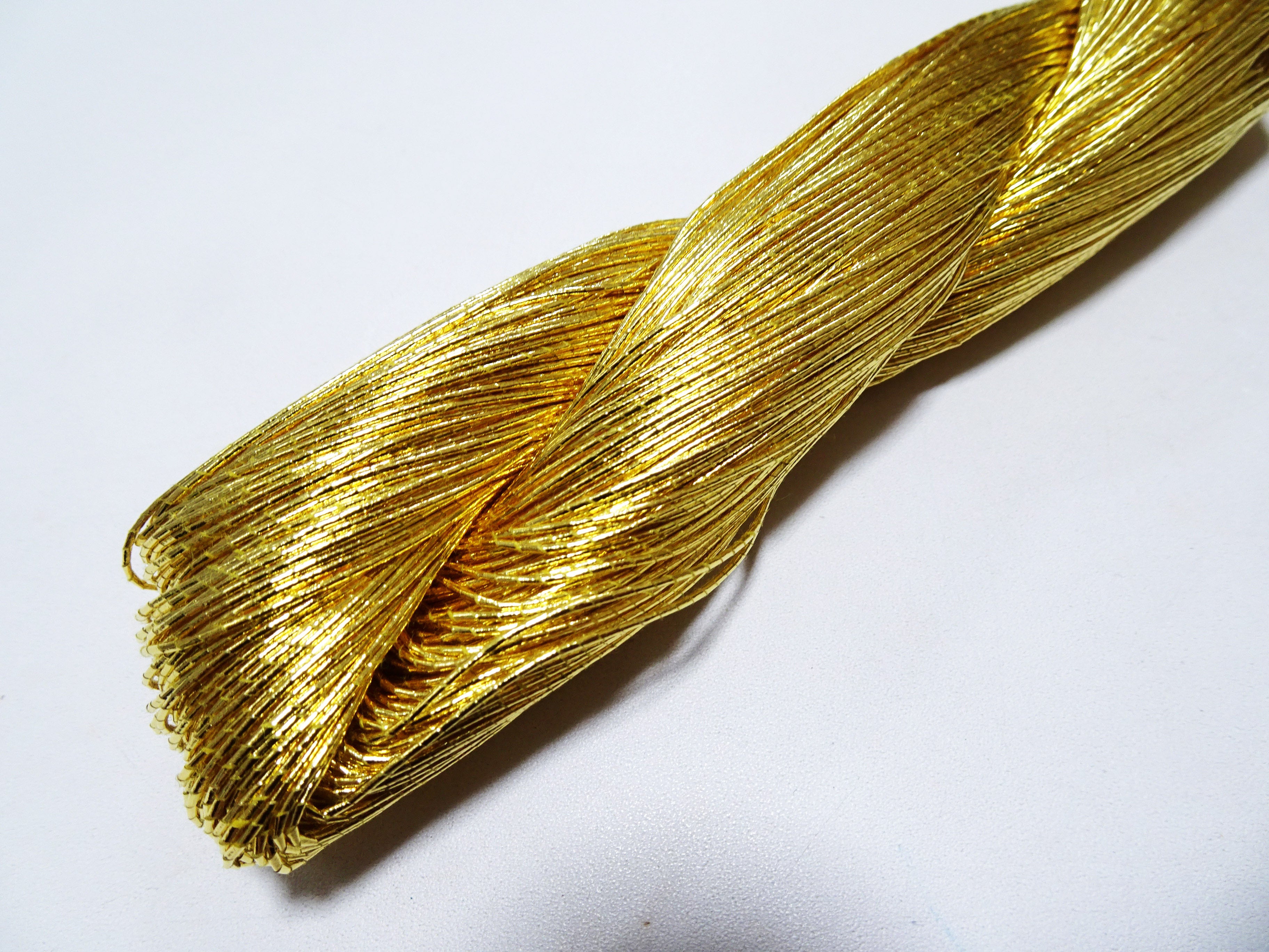 Special price!Japanese vintage rare Superb 24K gold leaf thread embroidery 10  0.65mm