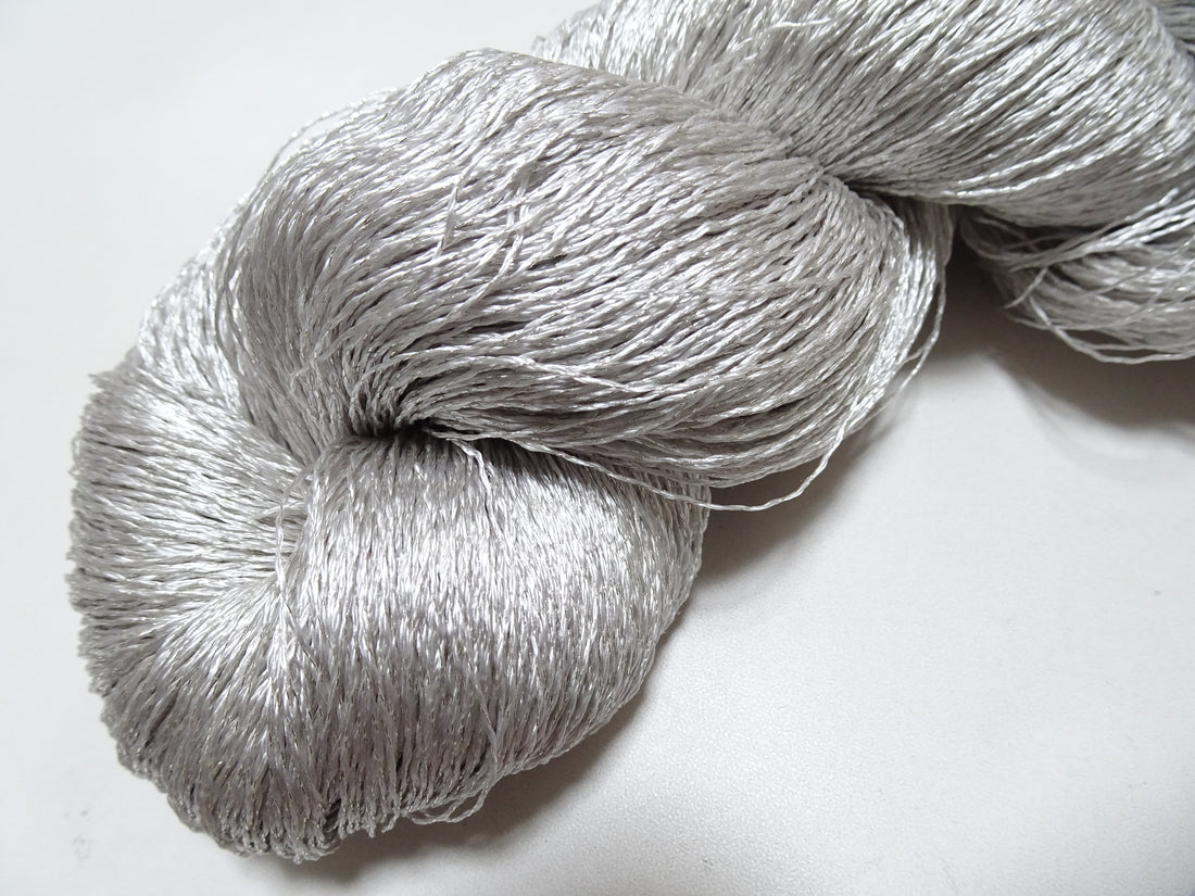 Japanese Vintage High Class Rare Silk Thread Mixture of Silvert embroidery 18495