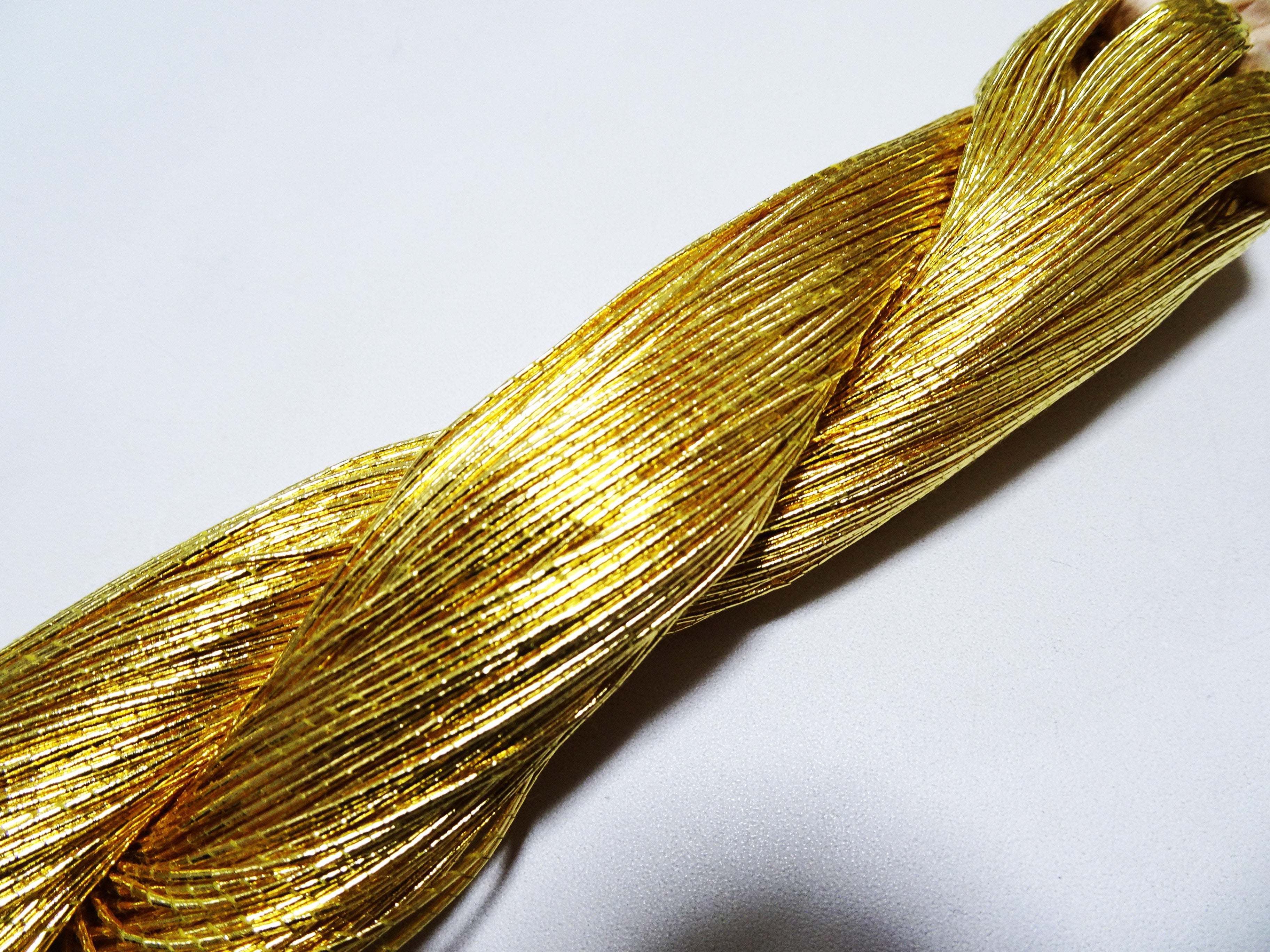 Special price!Japanese vintage rare Superb 24K gold leaf thread embroidery 10  0.65mm
