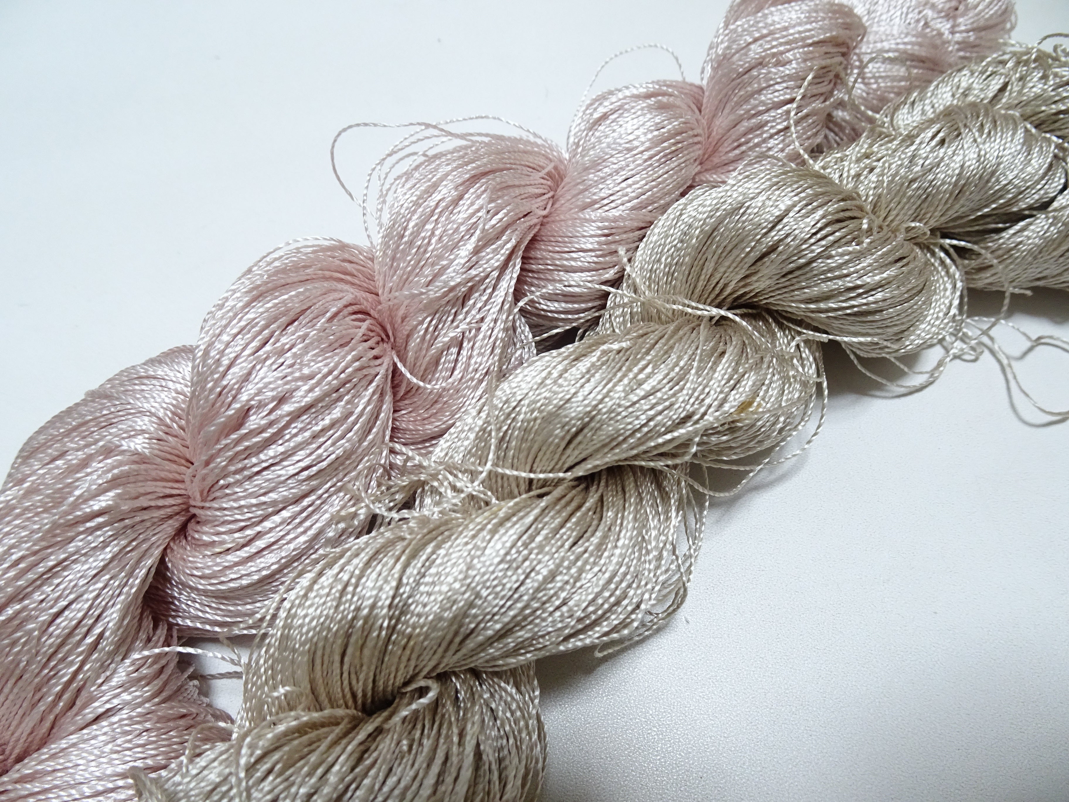 Japanese Vintage Twisted Silk Thread 2sets Embroidery & Weaving 17802