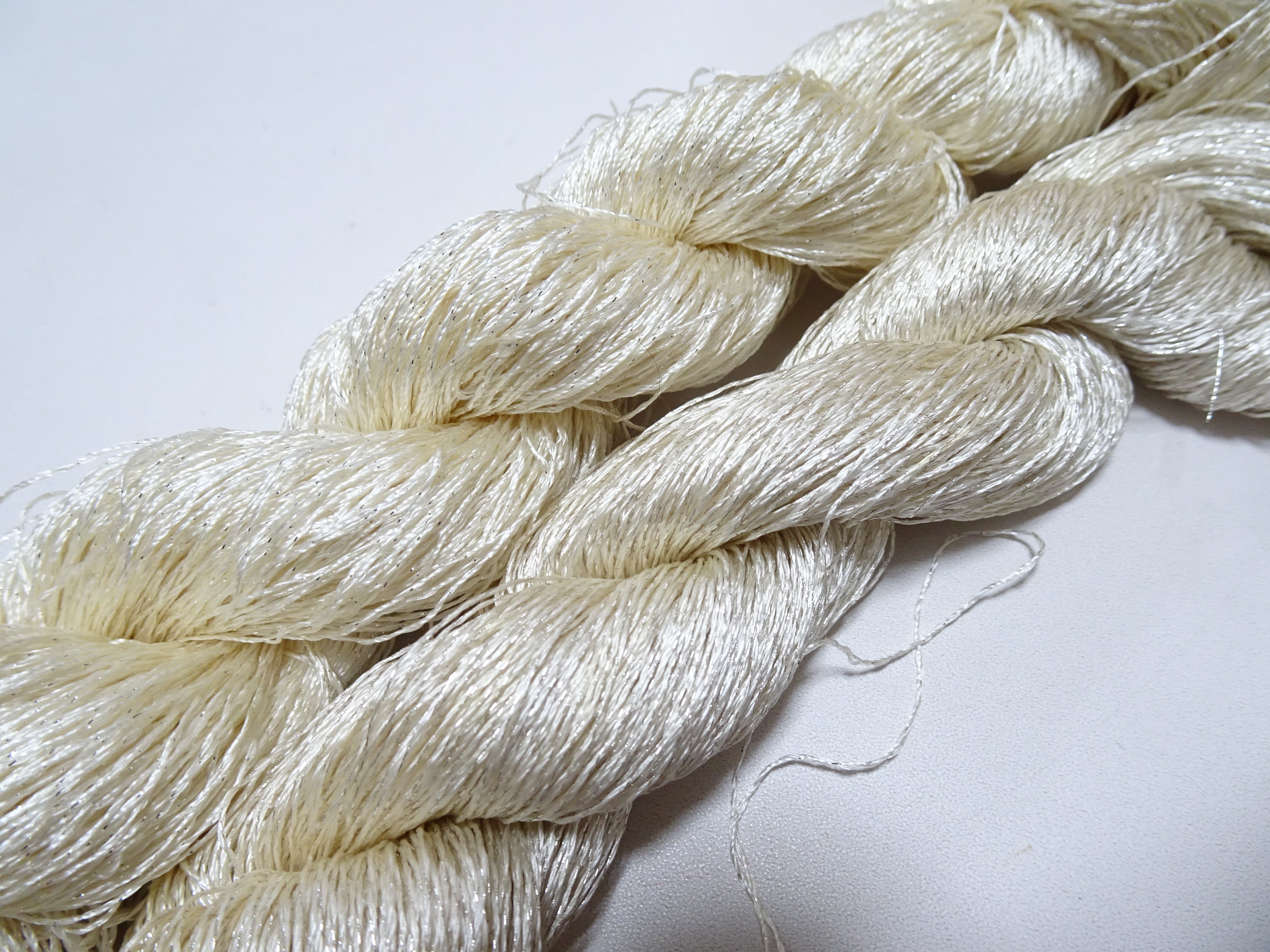 Japanese Vintage High Class Rare Silk Thread 2sets Mixture of Silver embroidery 15983