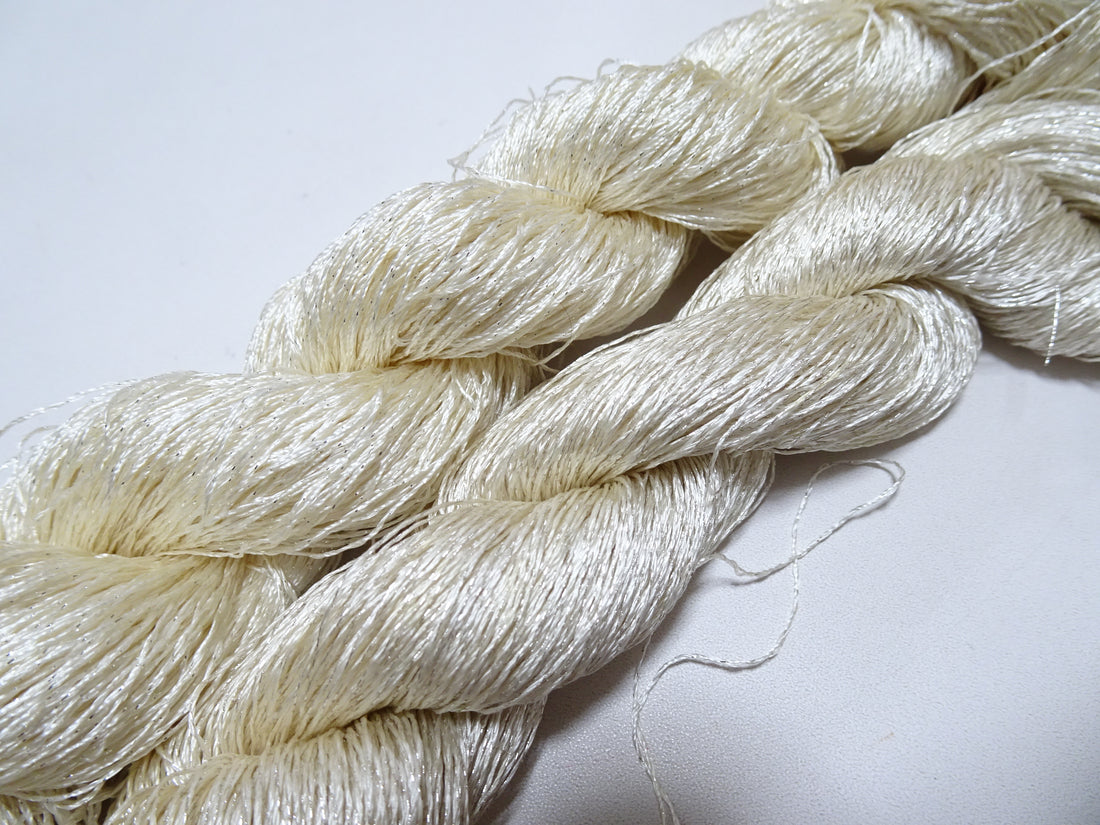 Japanese Vintage High Class Rare Silk Thread 2sets Mixture of Silver embroidery 15983