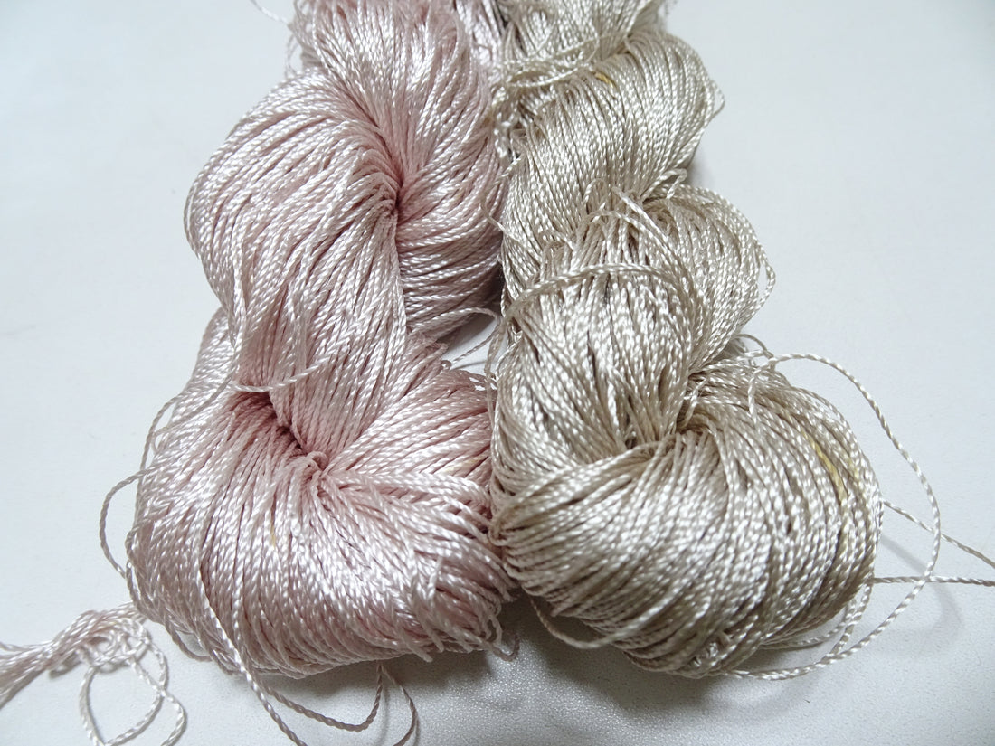 Japanese Vintage Twisted Silk Thread 2sets Embroidery & Weaving 17802