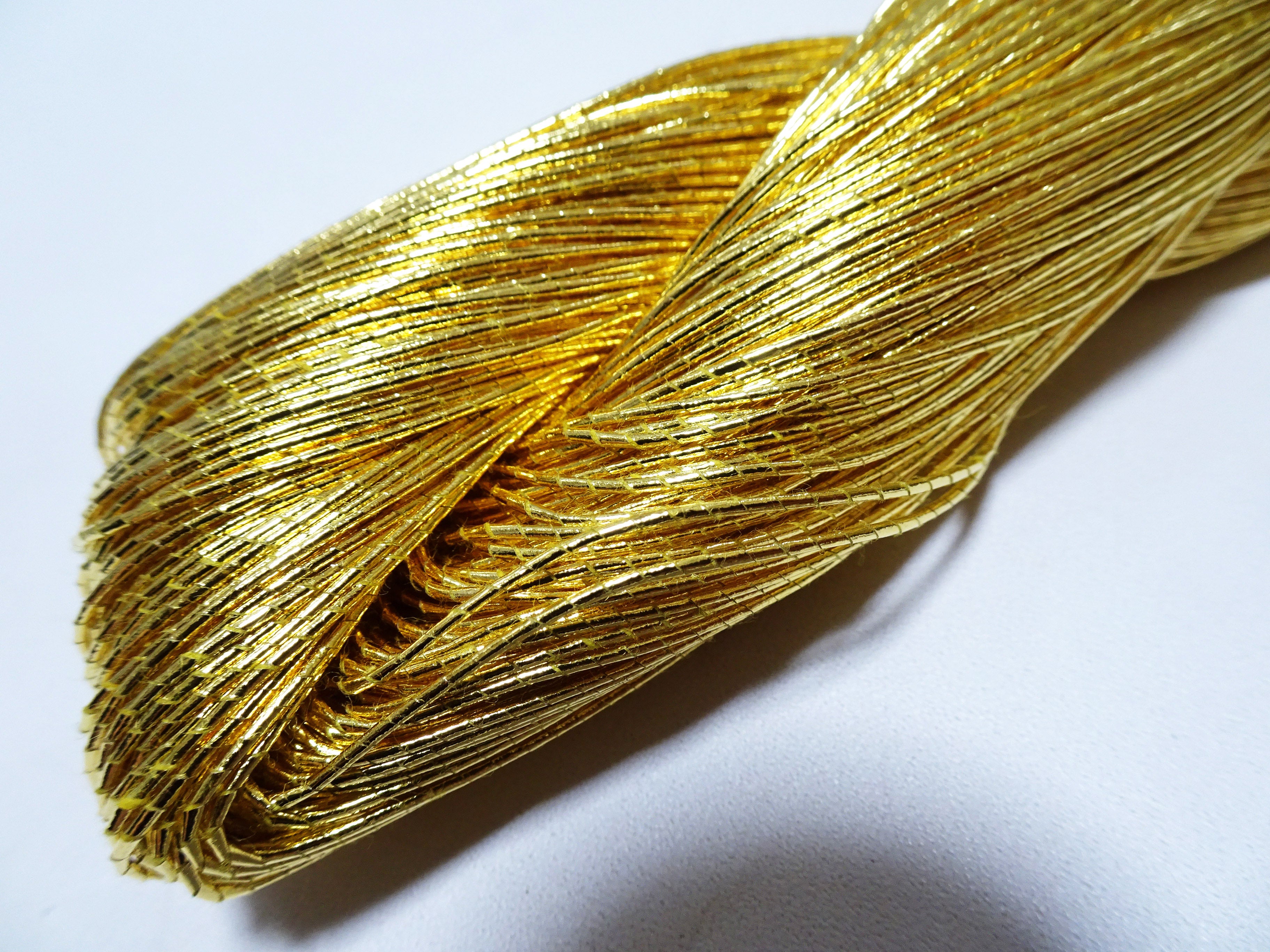 Special price!Japanese vintage rare Superb 24K gold leaf thread embroidery 10  0.65mm