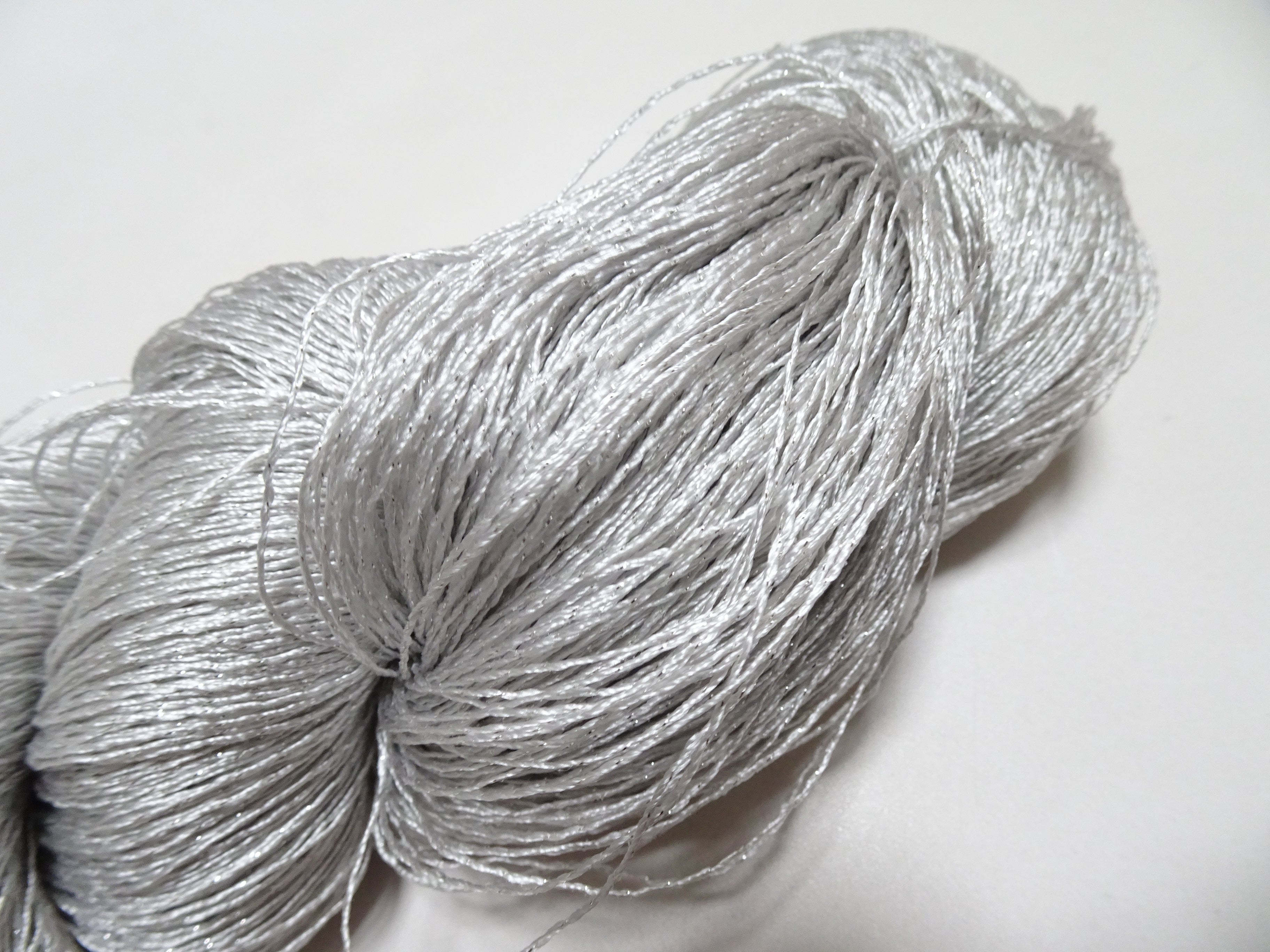 Japanese Vintage High Class Rare Silk Thread Mixture of Silvert embroidery 18496