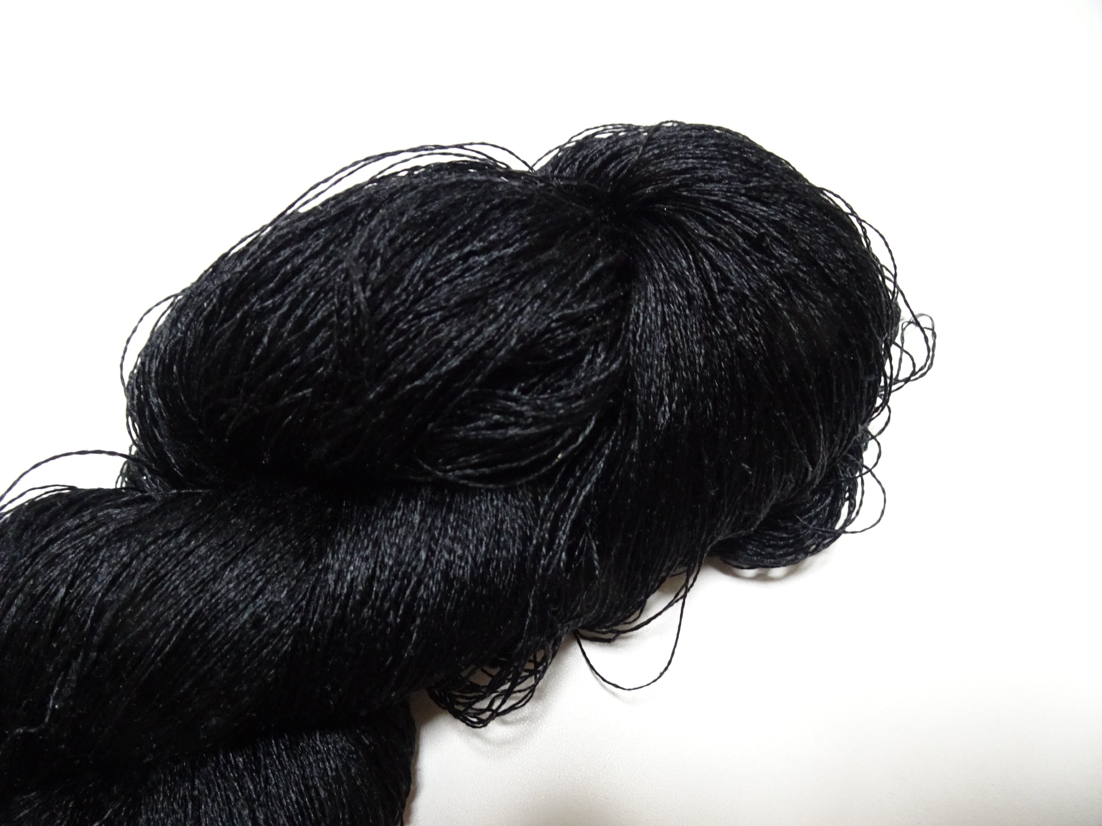 Japanese Vintage Twisted Silk Thread Embroidery 14596  Black