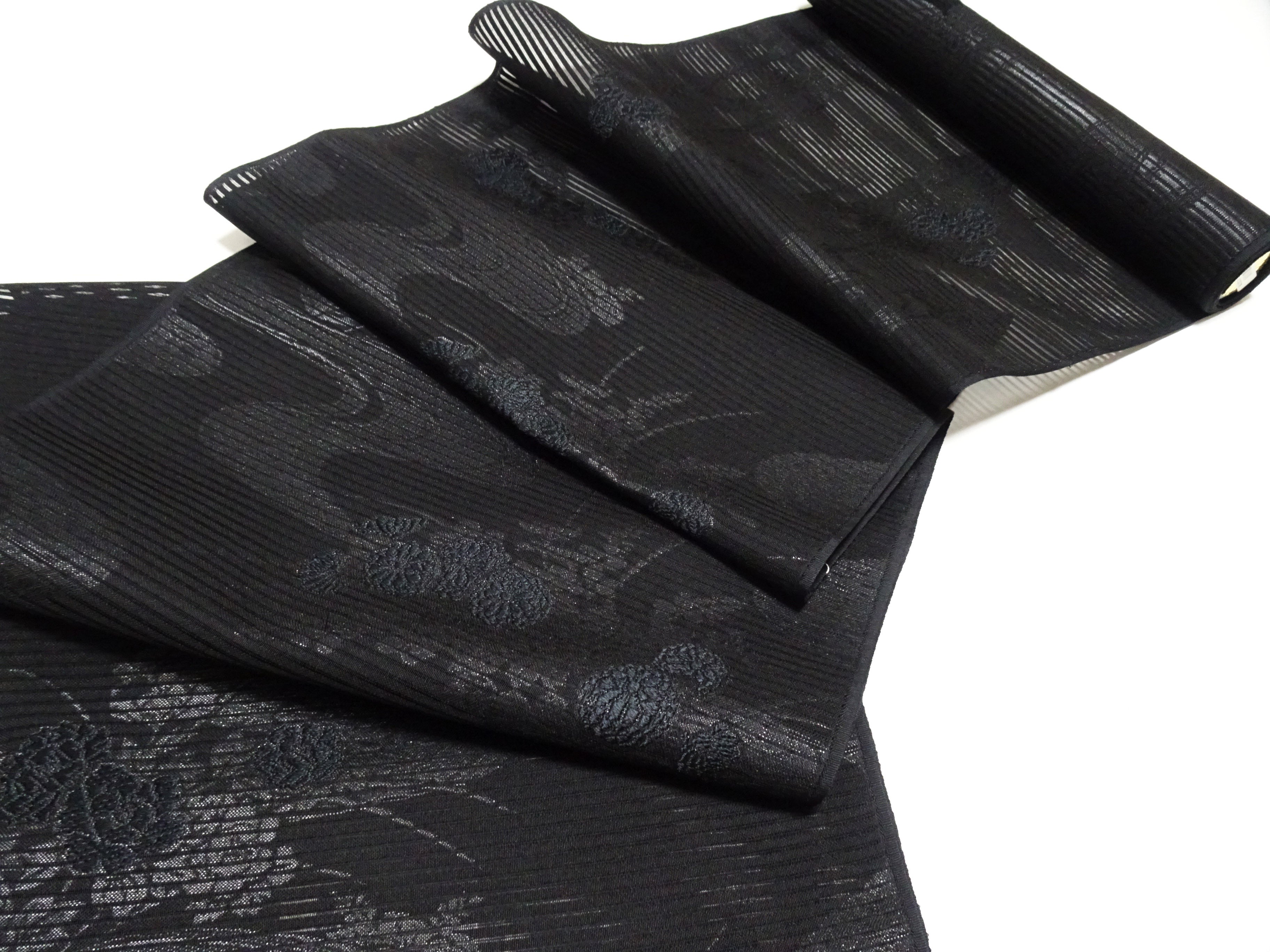 Japanese Ro Silk Bolts  Black / Omi Dyeing 17504