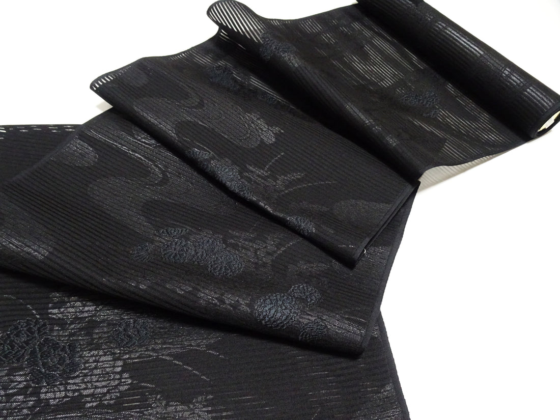 Japanese Ro Silk Bolts  Black / Omi Dyeing 17504