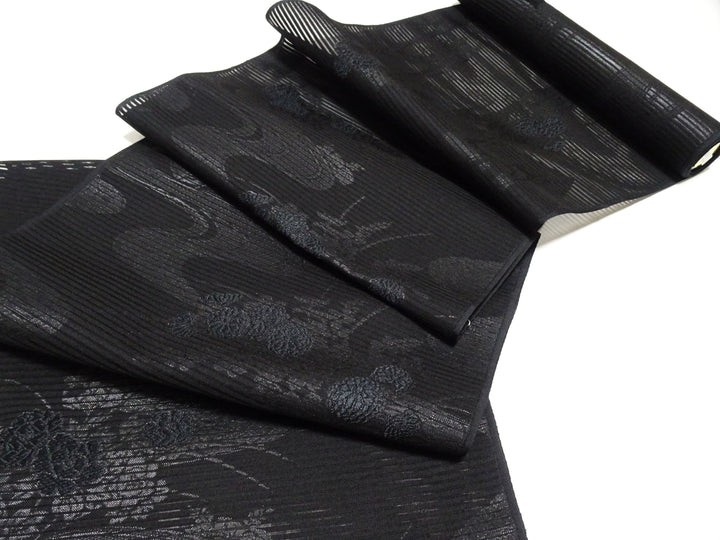 Japanese Ro Silk Bolts  Black / Omi Dyeing 17504