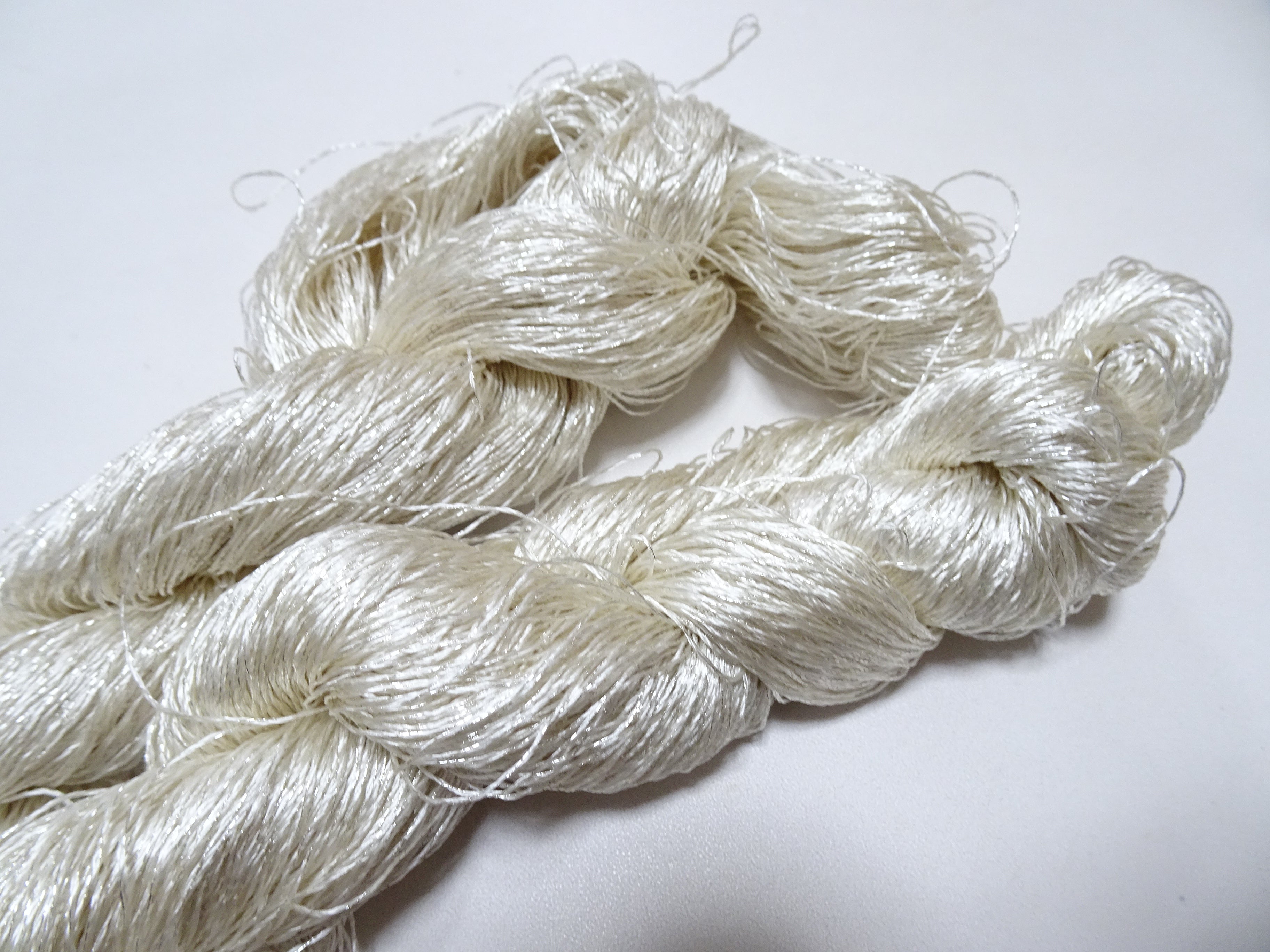 Japanese Vintage High Class Rare Silk Thread 2sets Mixture of Silver embroidery 15984