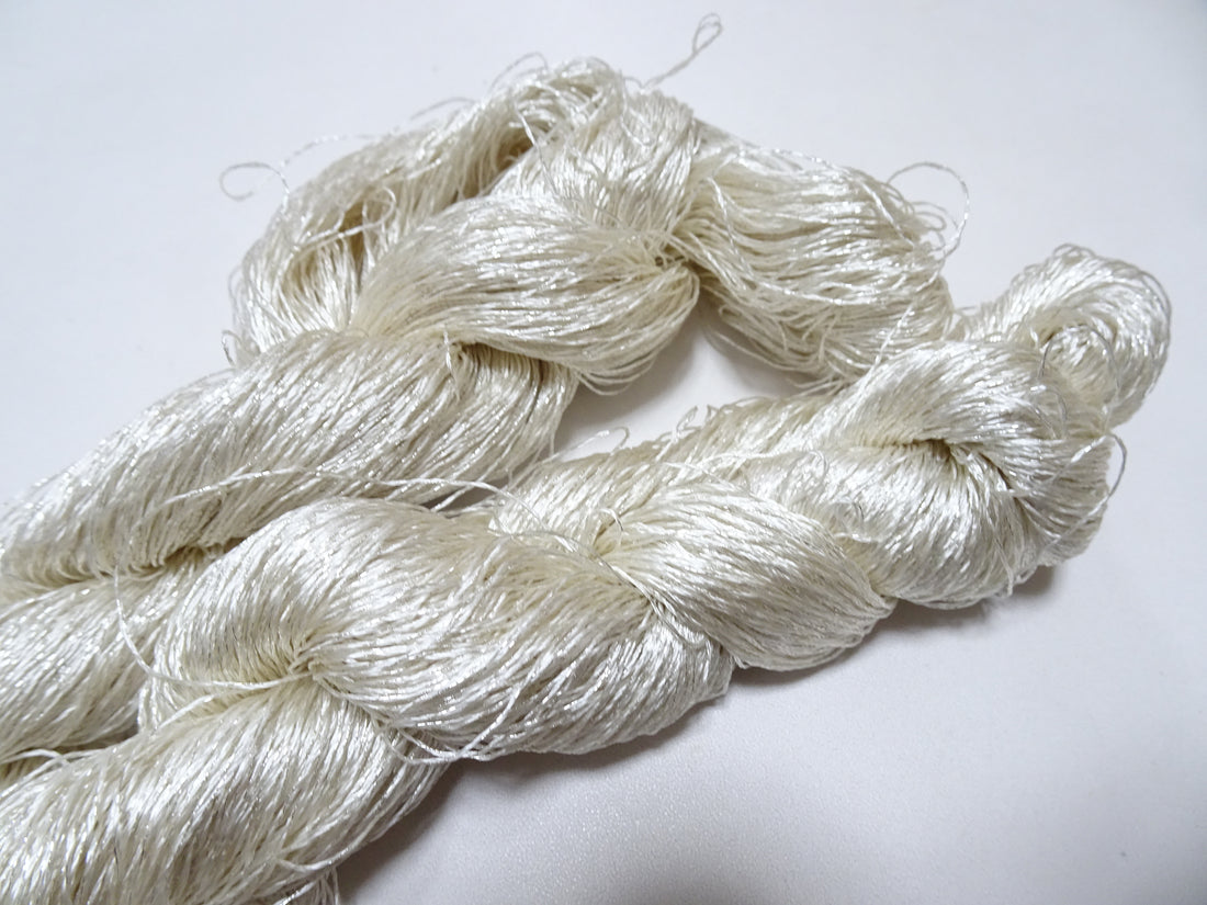 Japanese Vintage High Class Rare Silk Thread 2sets Mixture of Silver embroidery 15984