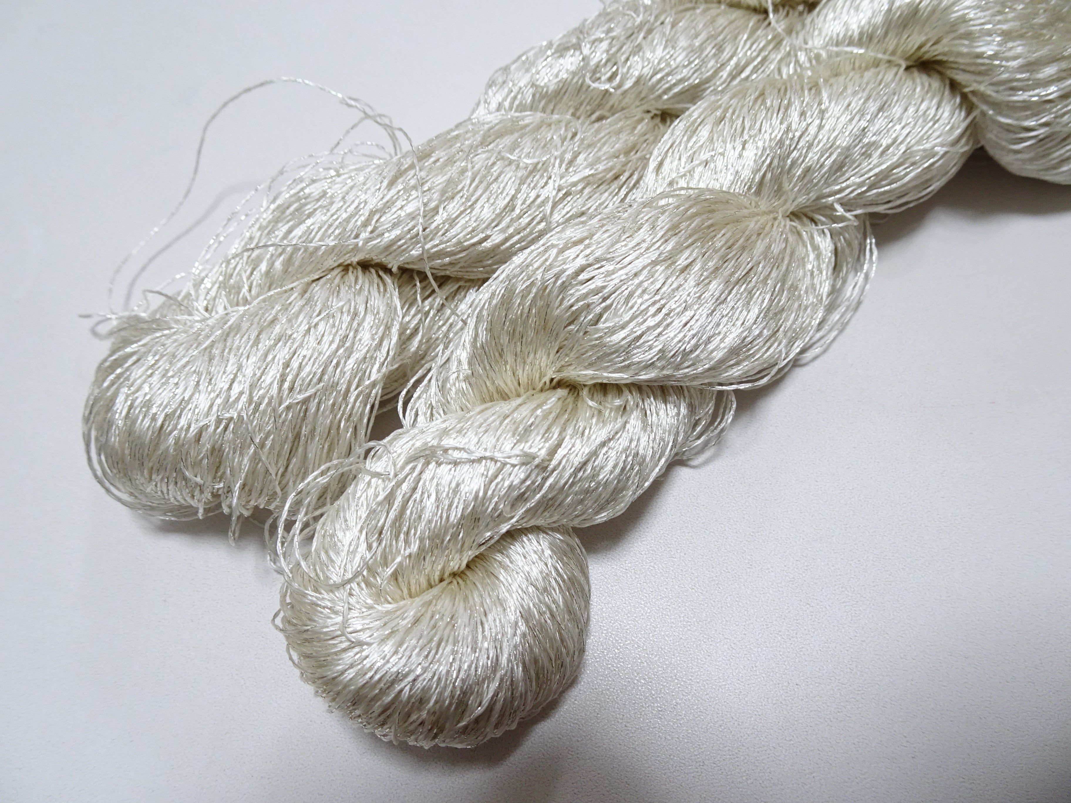 Japanese Vintage High Class Rare Silk Thread 2sets Mixture of Silver embroidery 15984