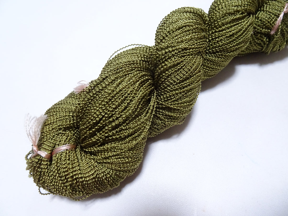 Japanese Vintage Kabe Silk Thread Embroidery & Weaving 16090