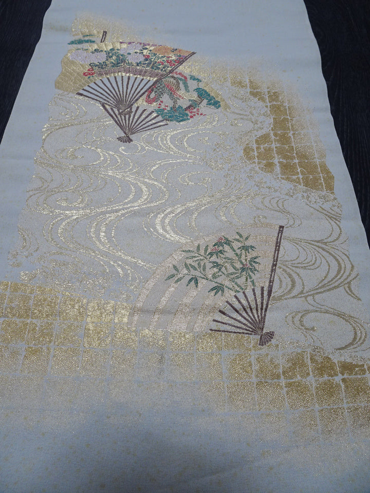 Japanese vintage Rare Silk sample fabric Juko Ori  9656