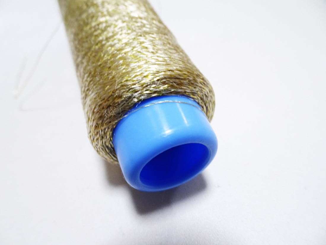 Special price!! Japanese Vintage Rare 24K gold leaf and Rayon Thread 1000M embroidery  16567
